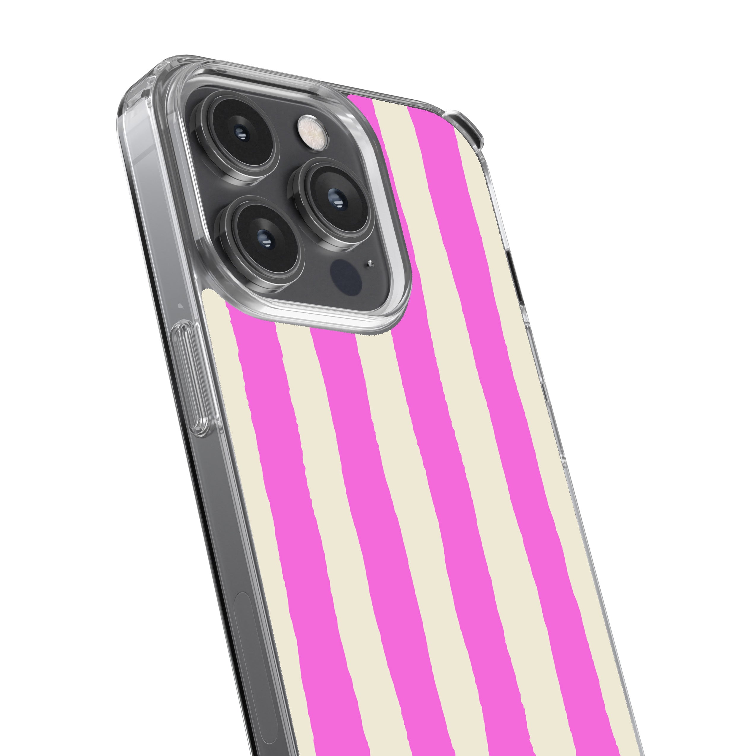 Pink Painted Stripe Phone Cover
