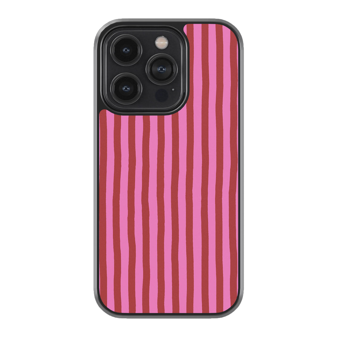 Pink & Red Painted Stripe Phone Cover