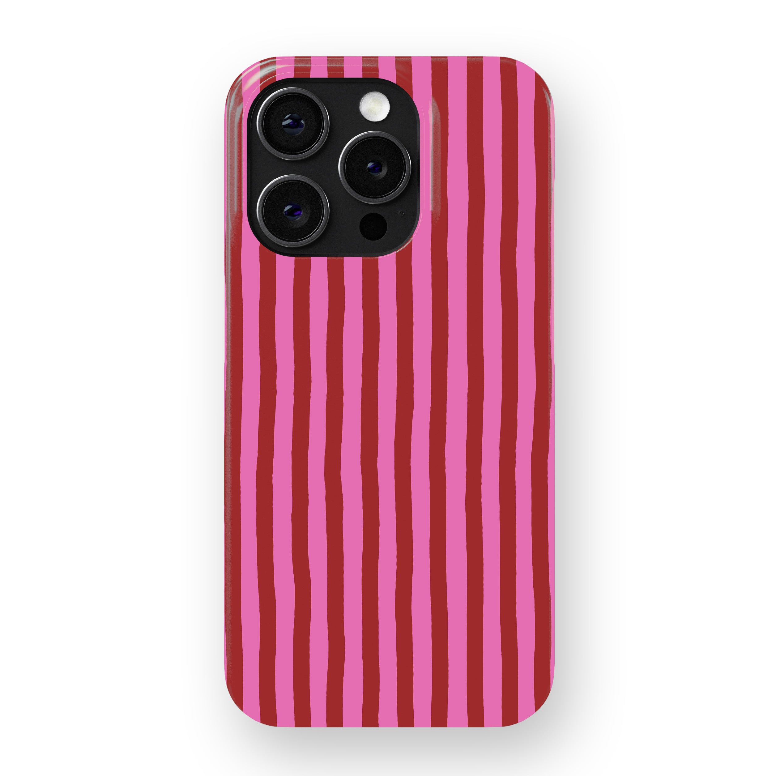 Pink & Red Painted Stripe Phone Cover