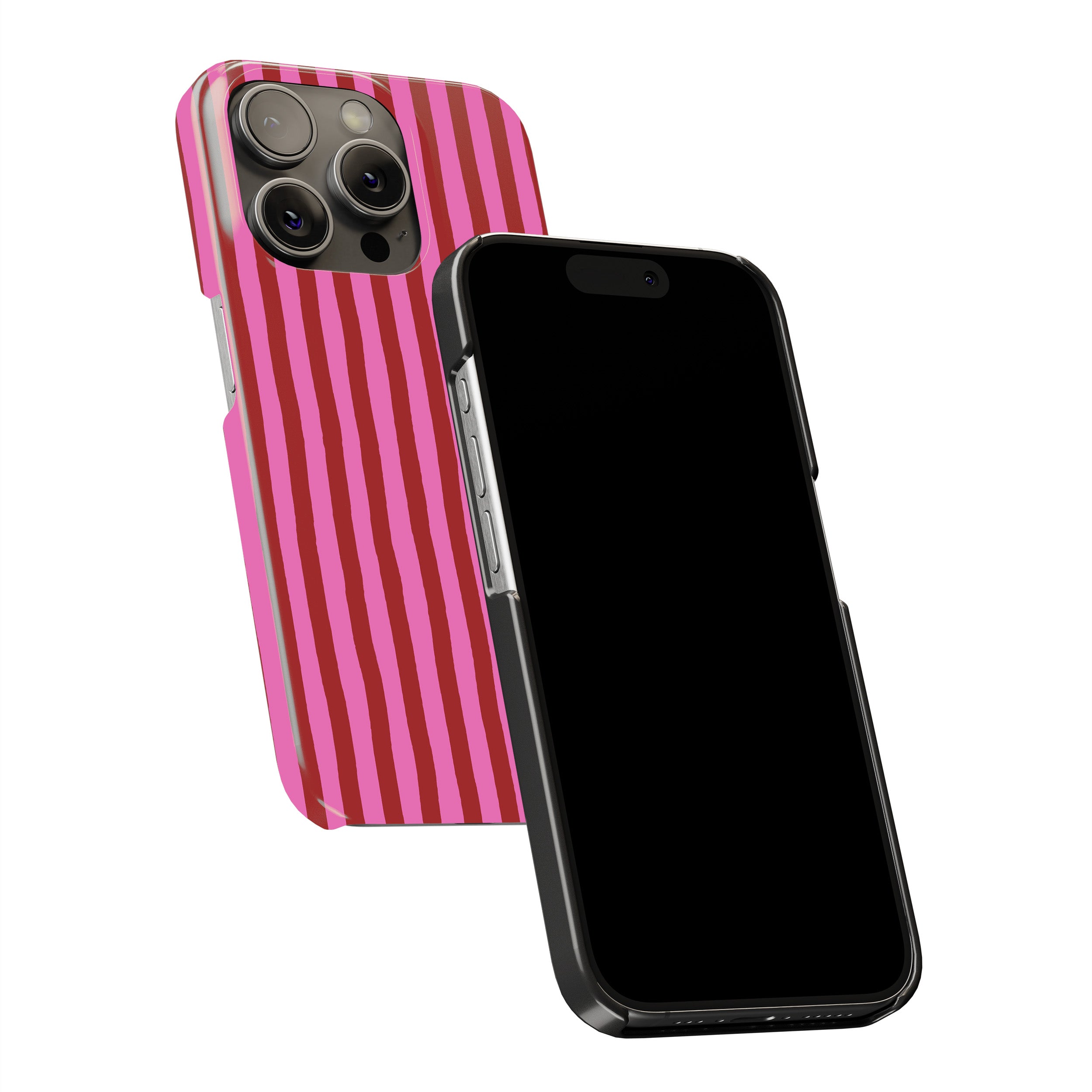 Pink & Red Painted Stripe Phone Cover