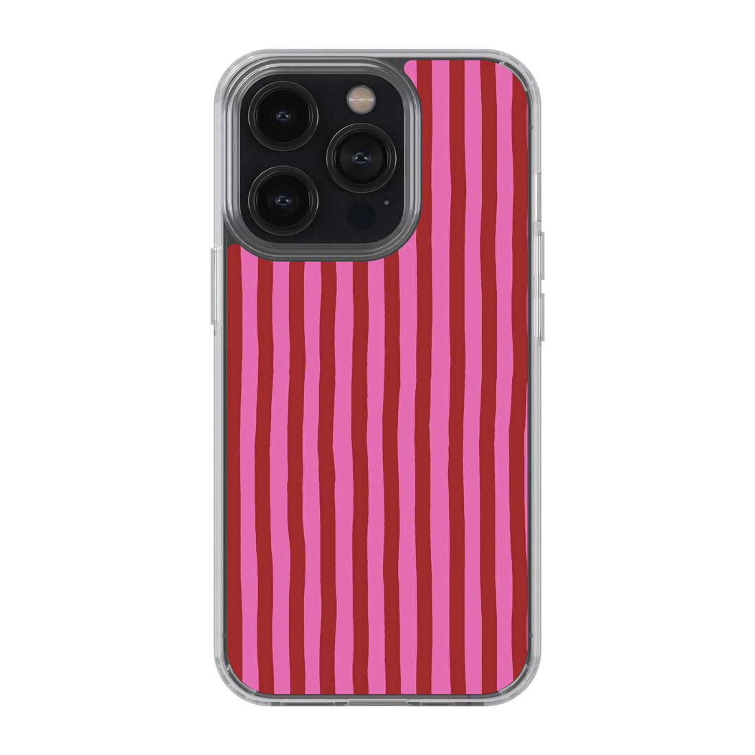 Pink & Red Painted Stripe Phone Cover