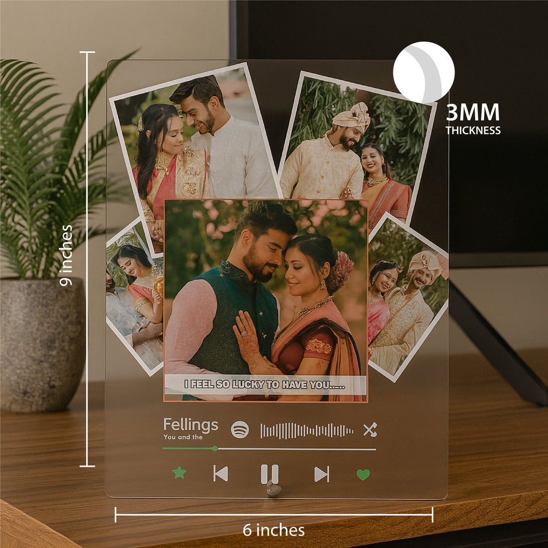 Spotify Song Grid Cutout Highlight Acrylic Collage Frame