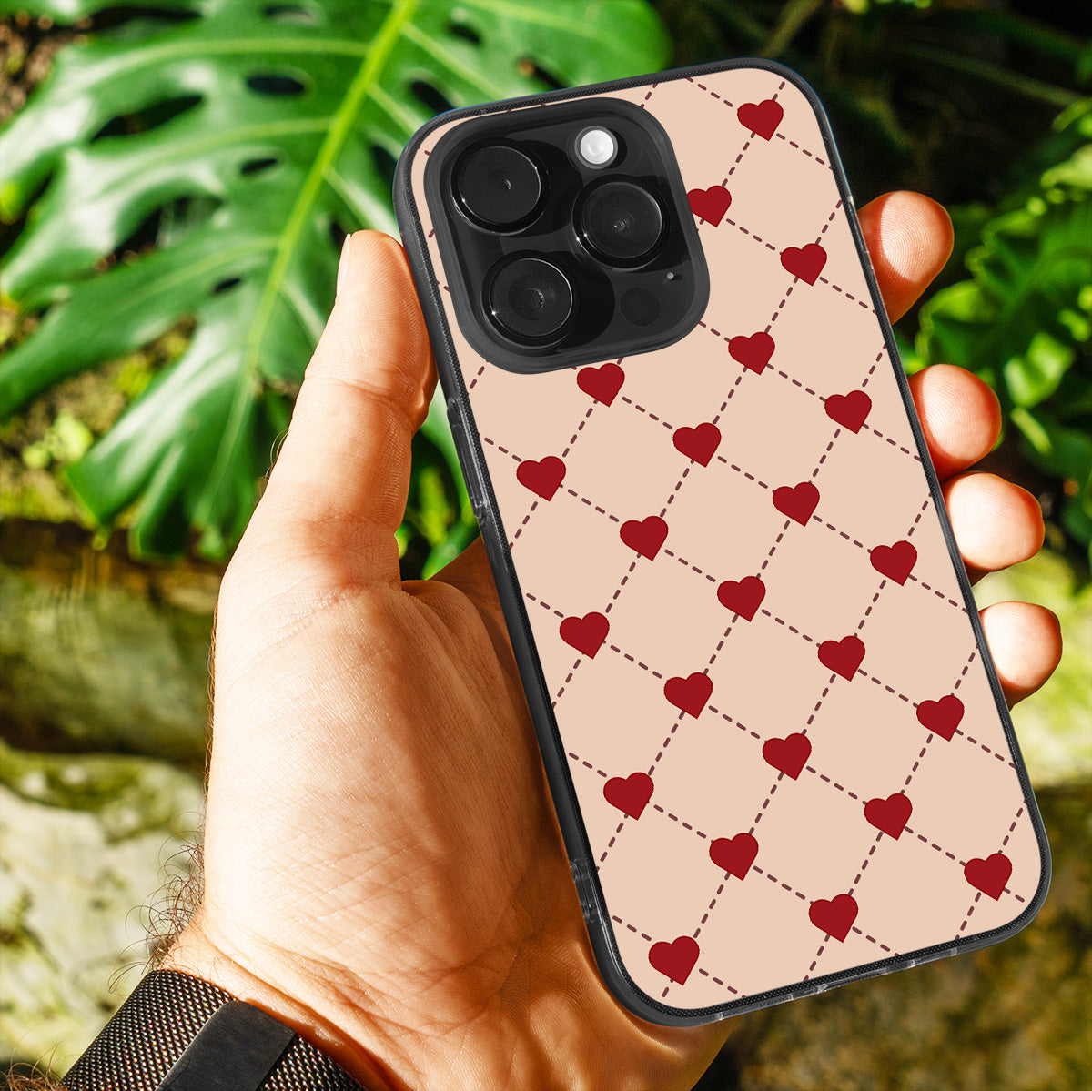 Vintage Red Pattern Phone Cover