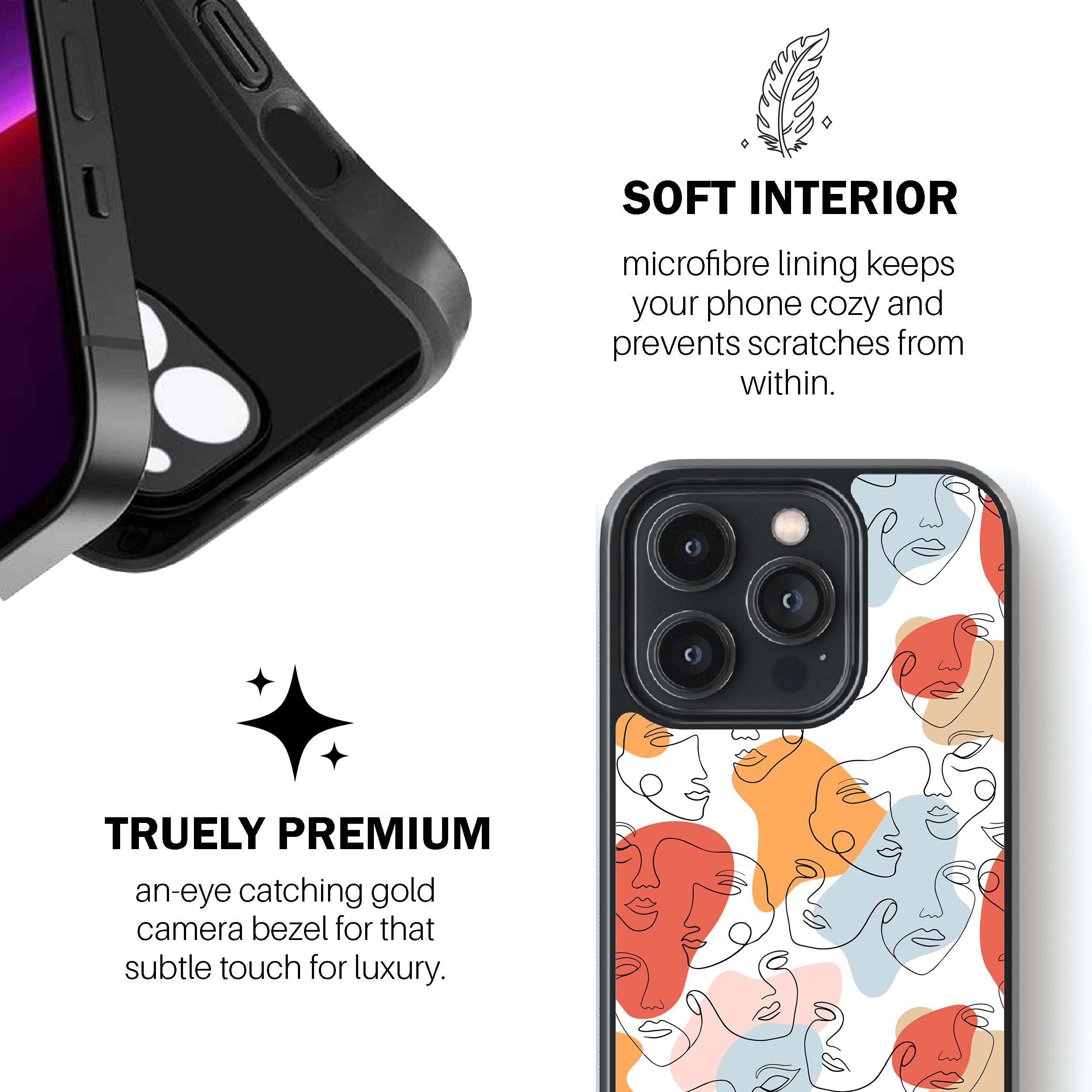 Abstract Feline Art Phone Cover