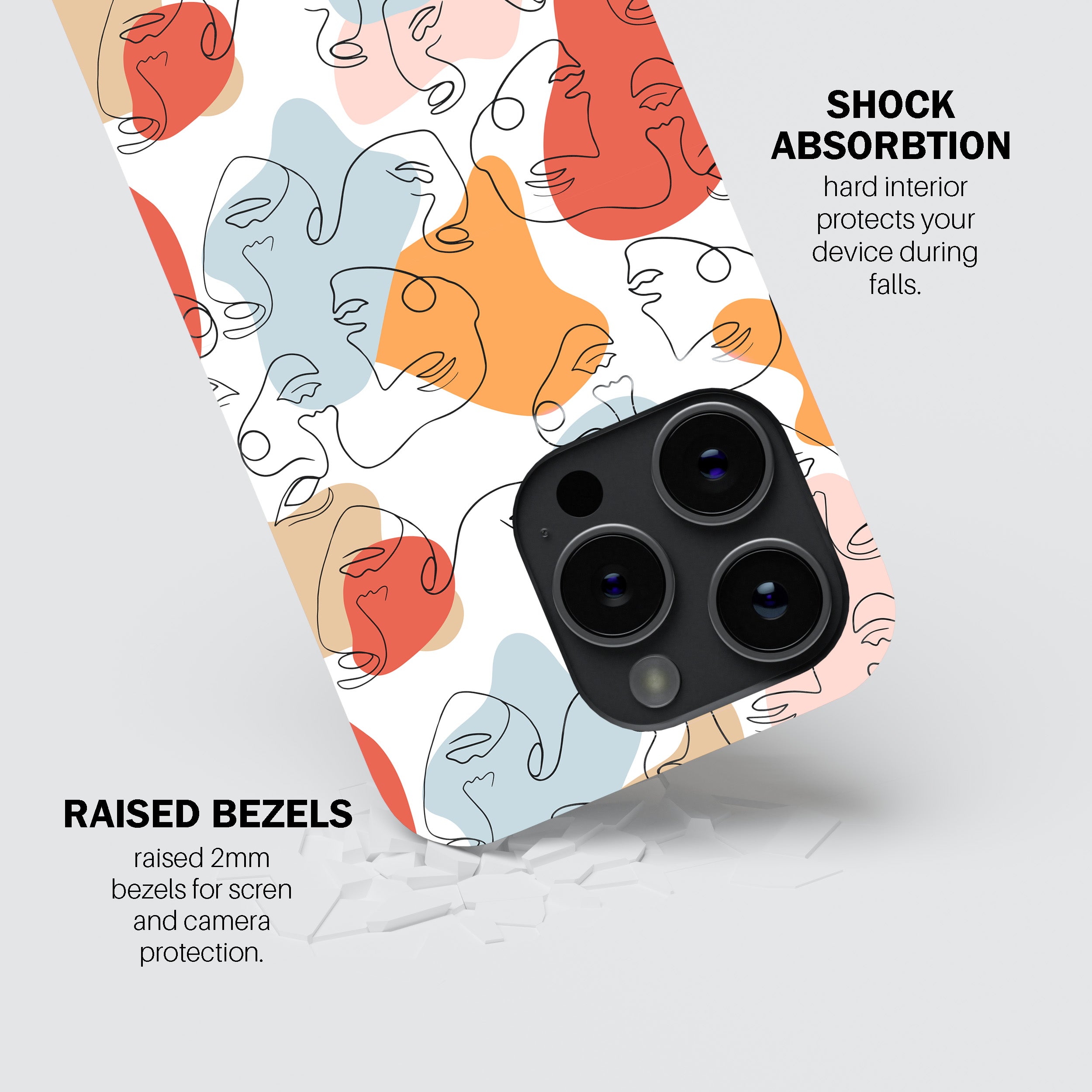 Abstract Feline Art Phone Cover