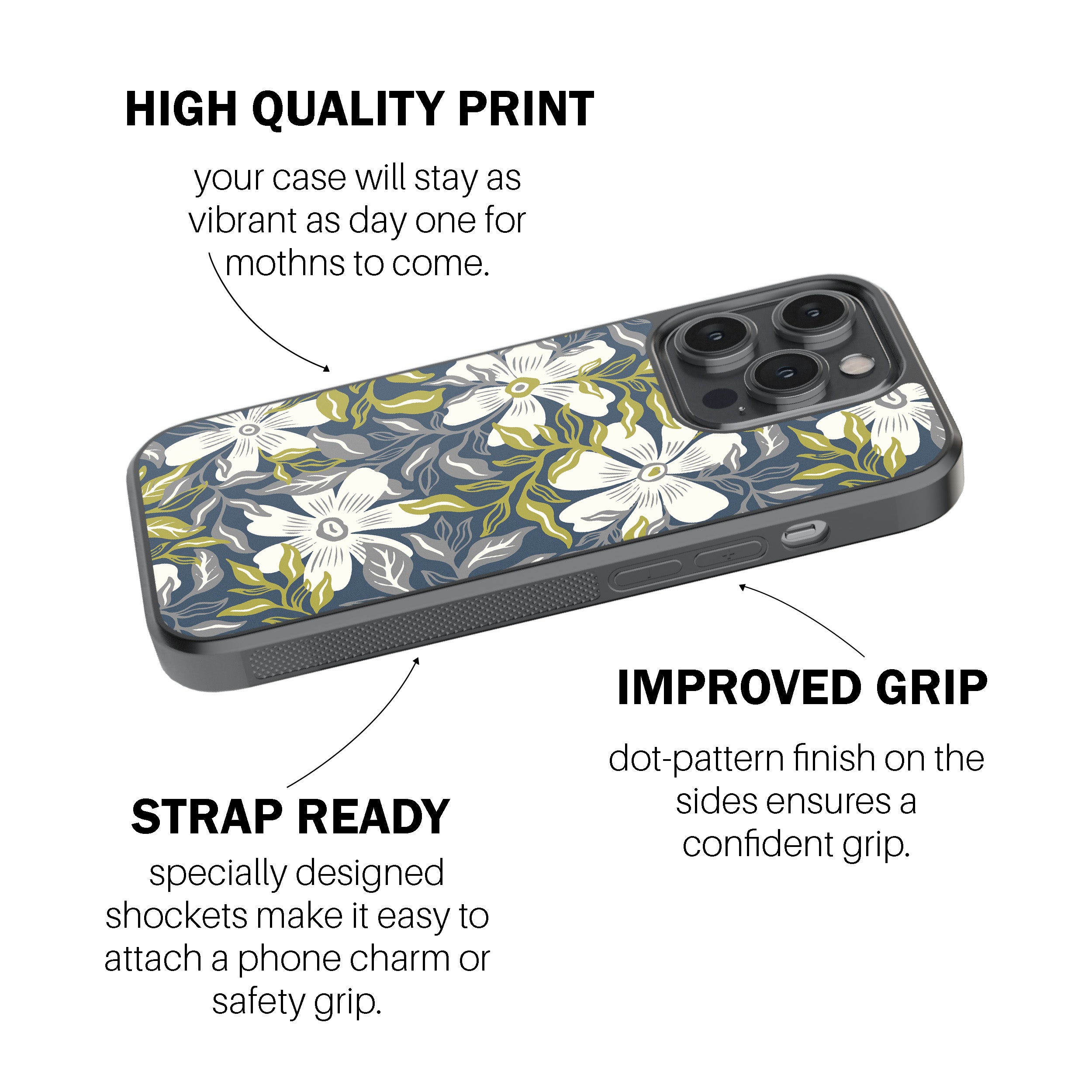 Botanical Blue Bloom Phone Cover