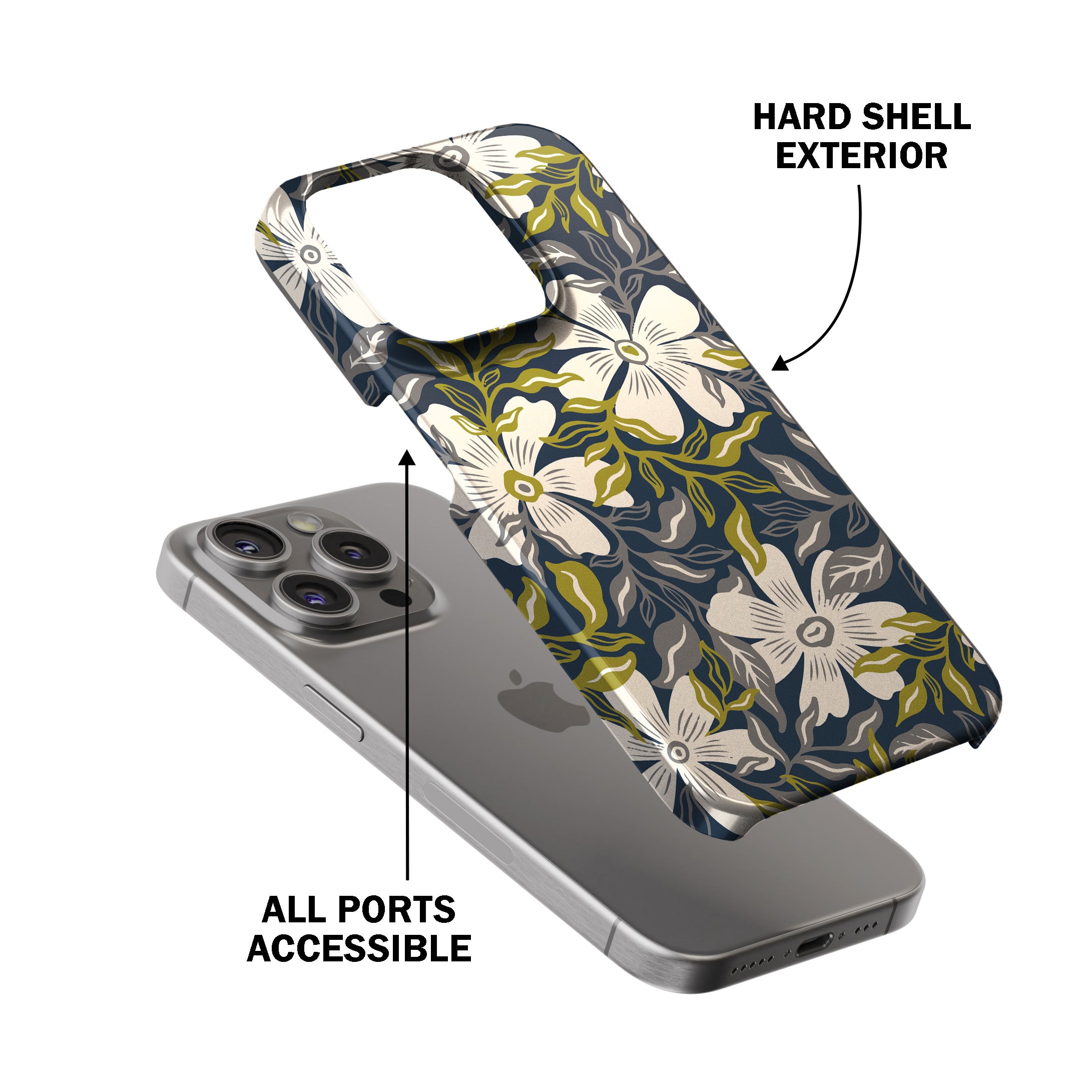 Botanical Blue Bloom Phone Cover