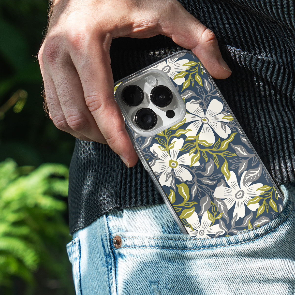 Botanical Blue Bloom Phone Cover
