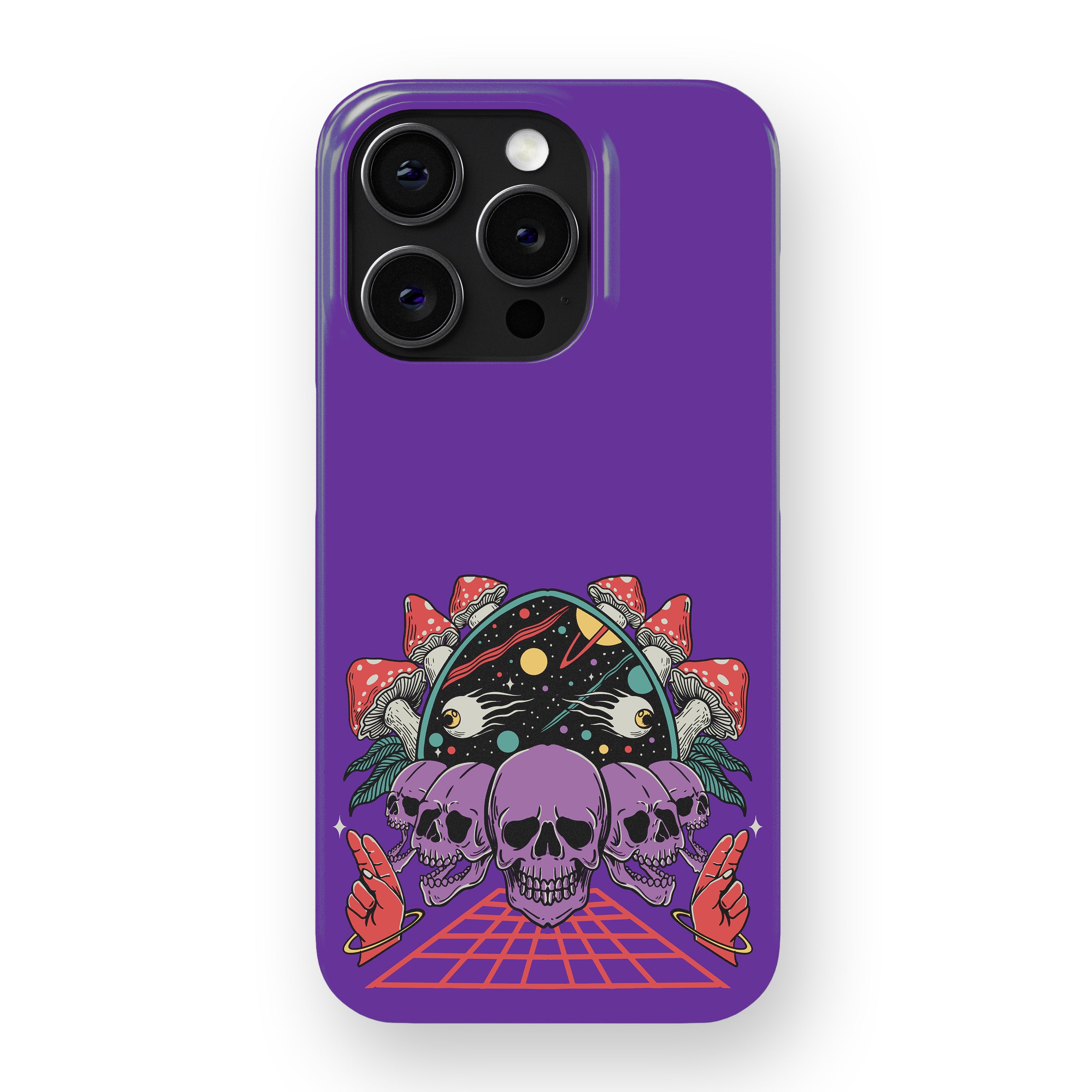 Purple Skulls Shroom Trip – Phone Cover