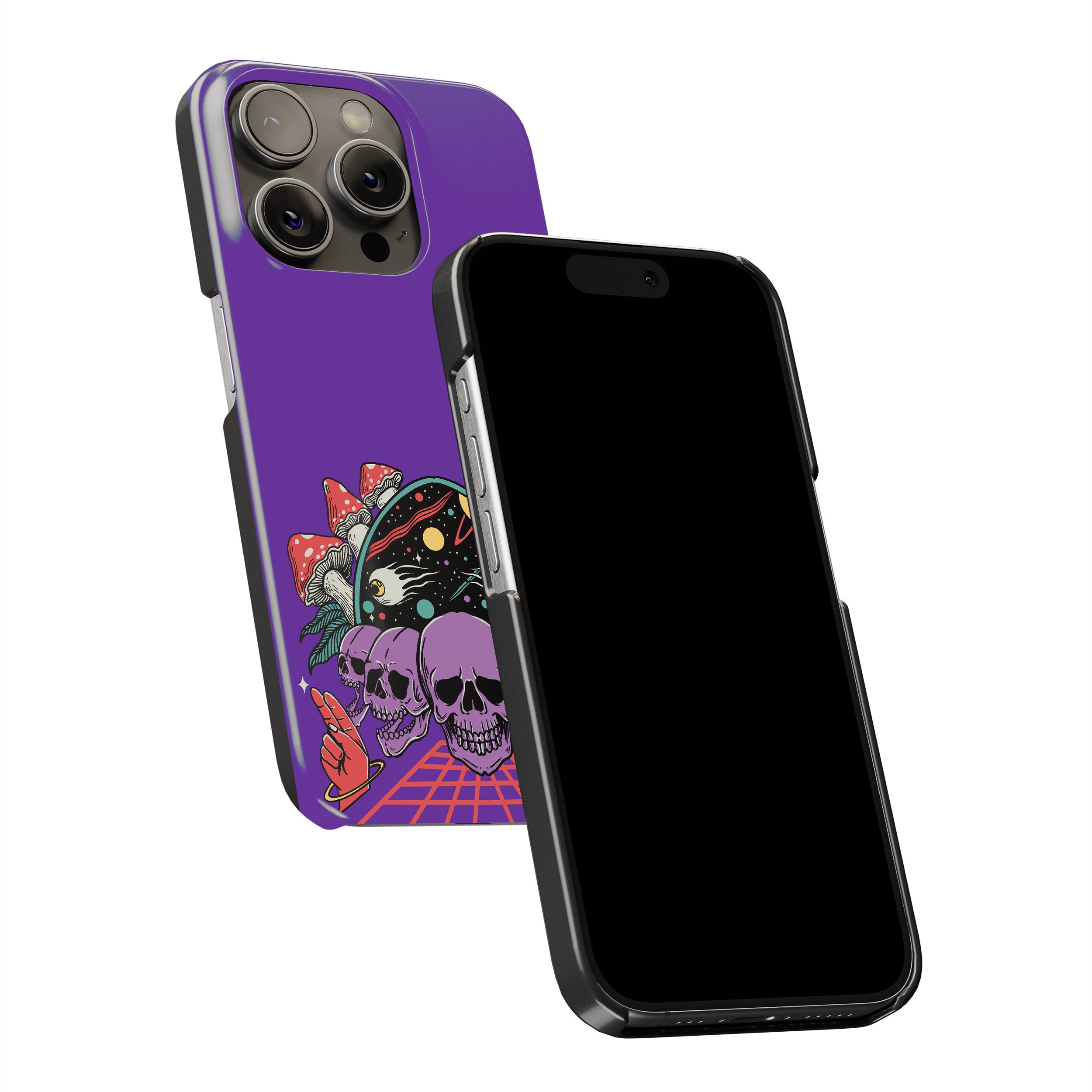 Purple Skulls Shroom Trip – Phone Cover