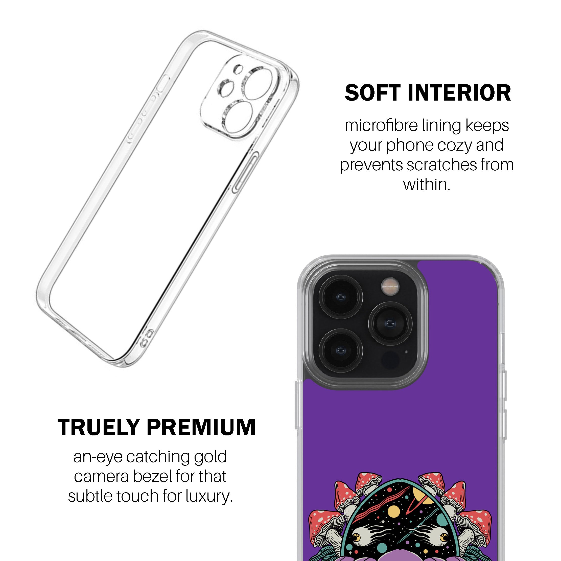 Purple Skulls Shroom Trip – Phone Cover