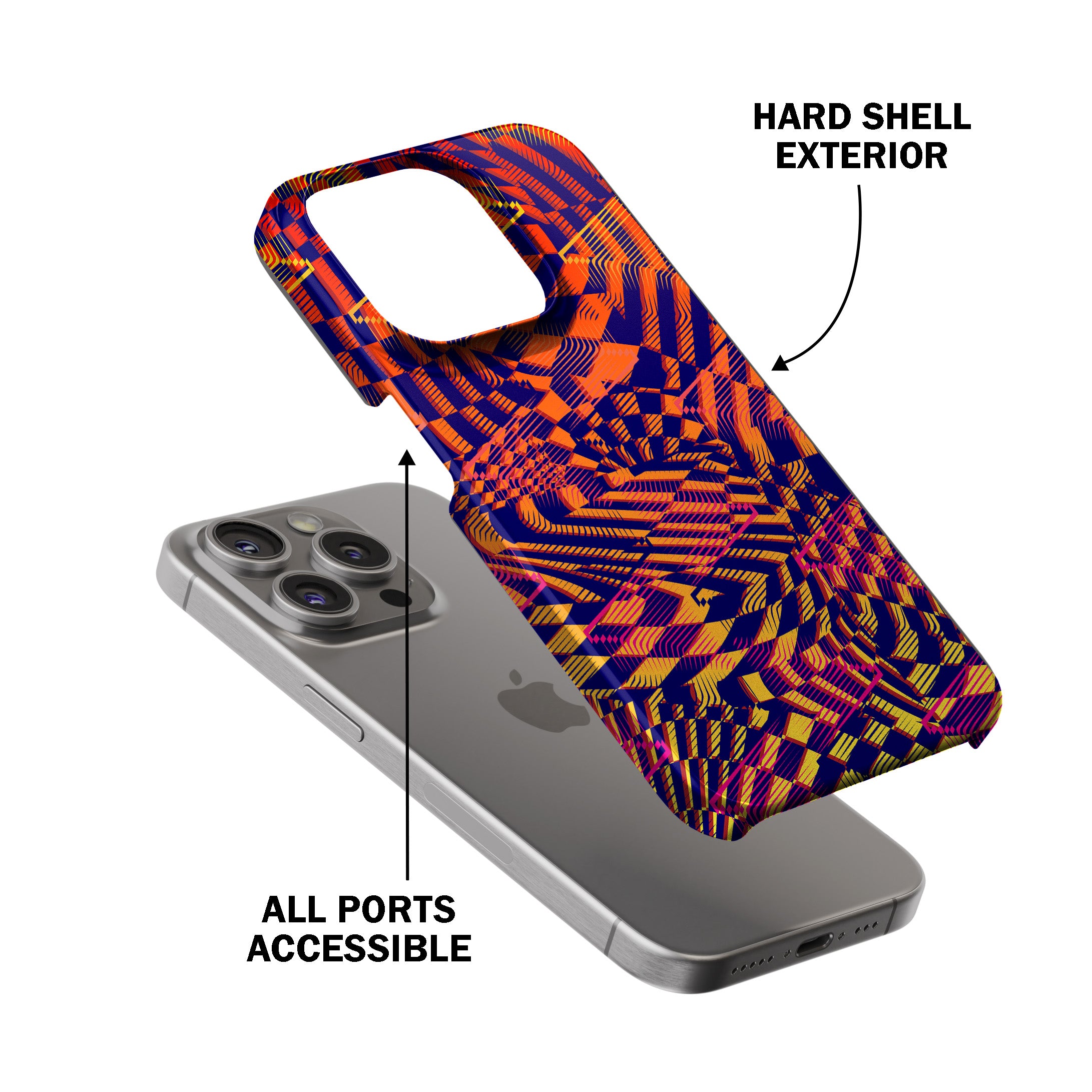 Trippy Grid Illusion Phone Cover