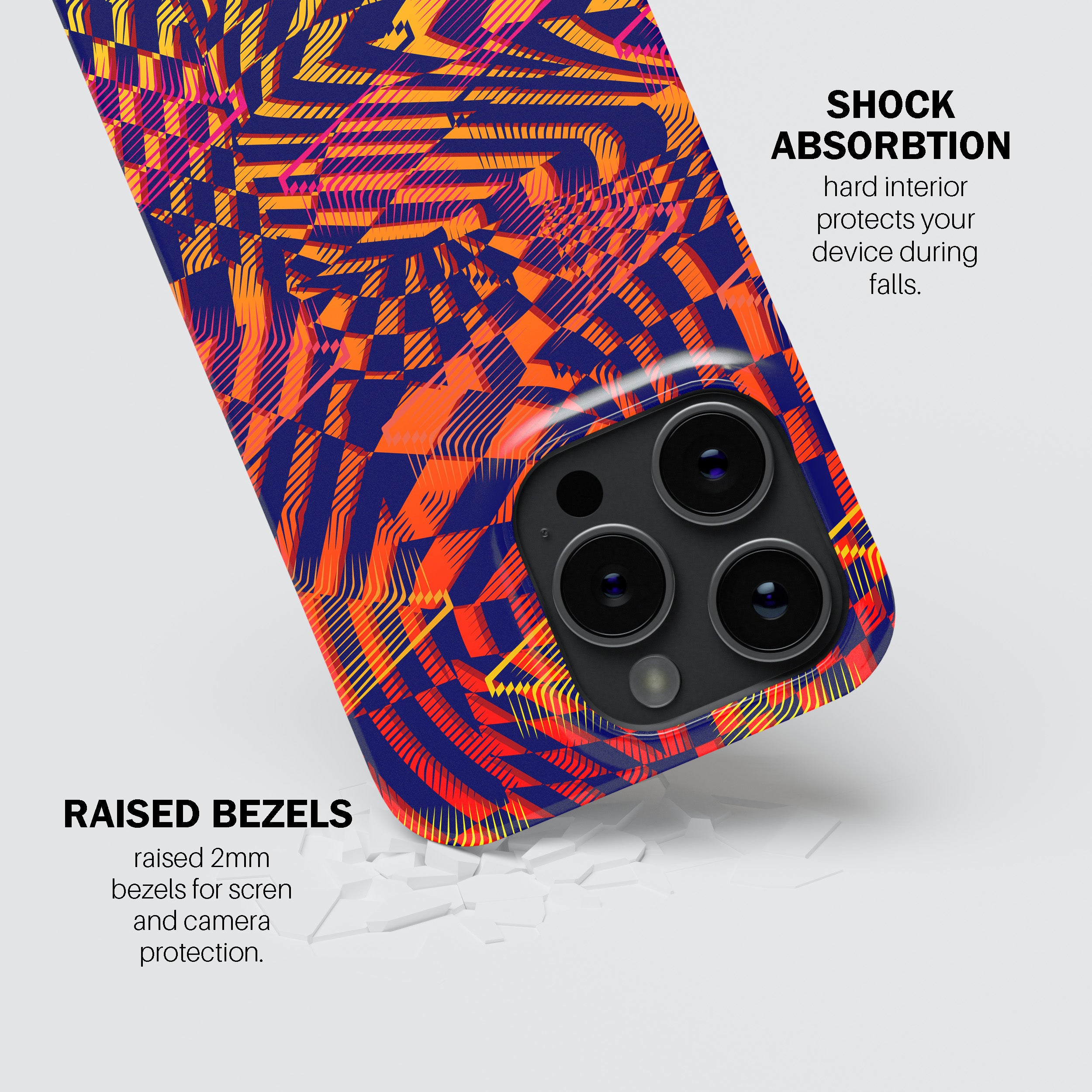 Trippy Grid Illusion Phone Cover