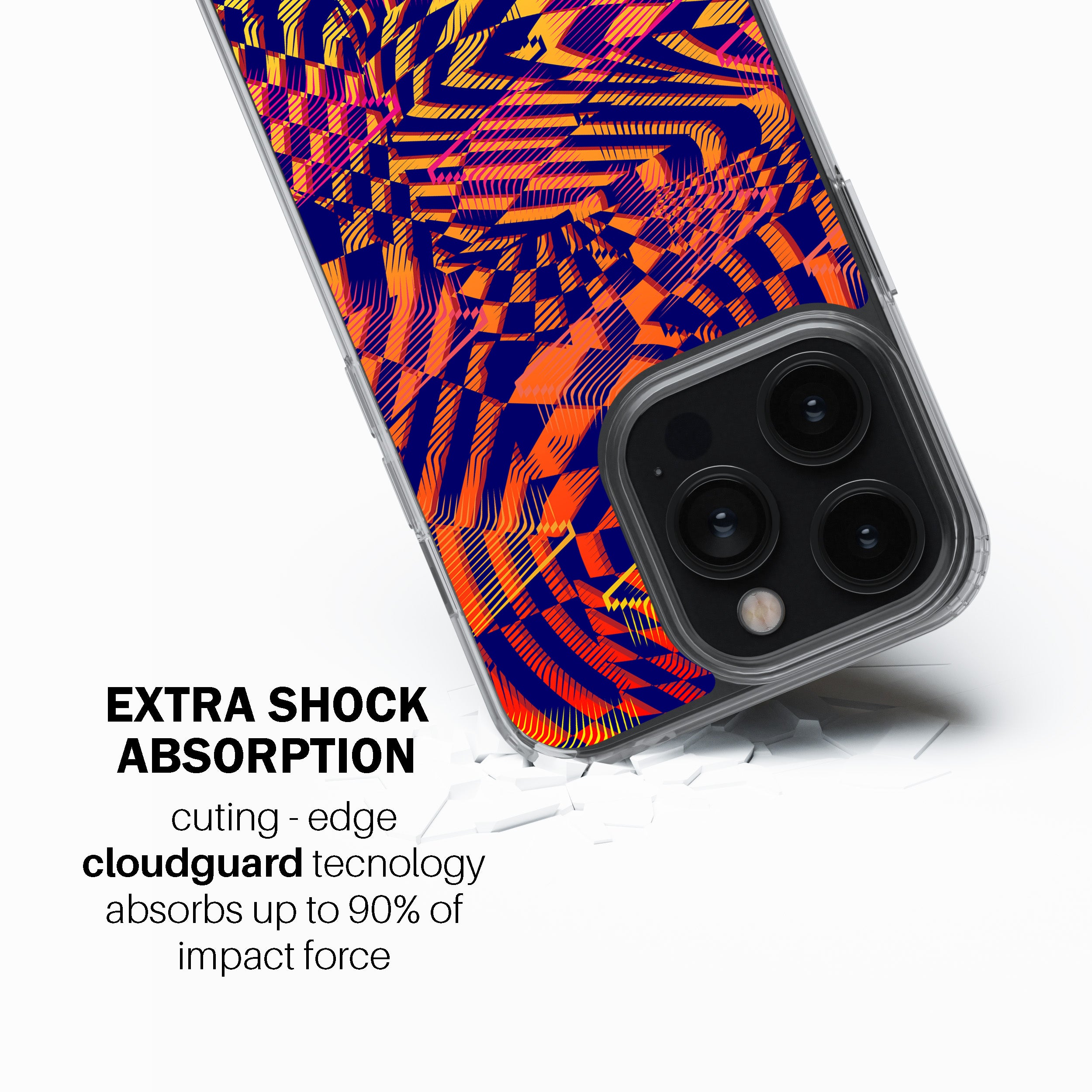 Trippy Grid Illusion Phone Cover