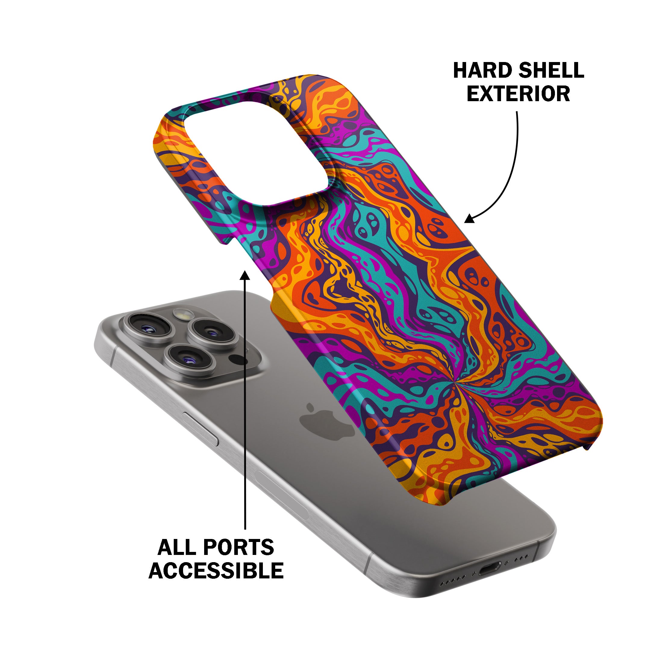 Lava Wave Swirl Phone Cover