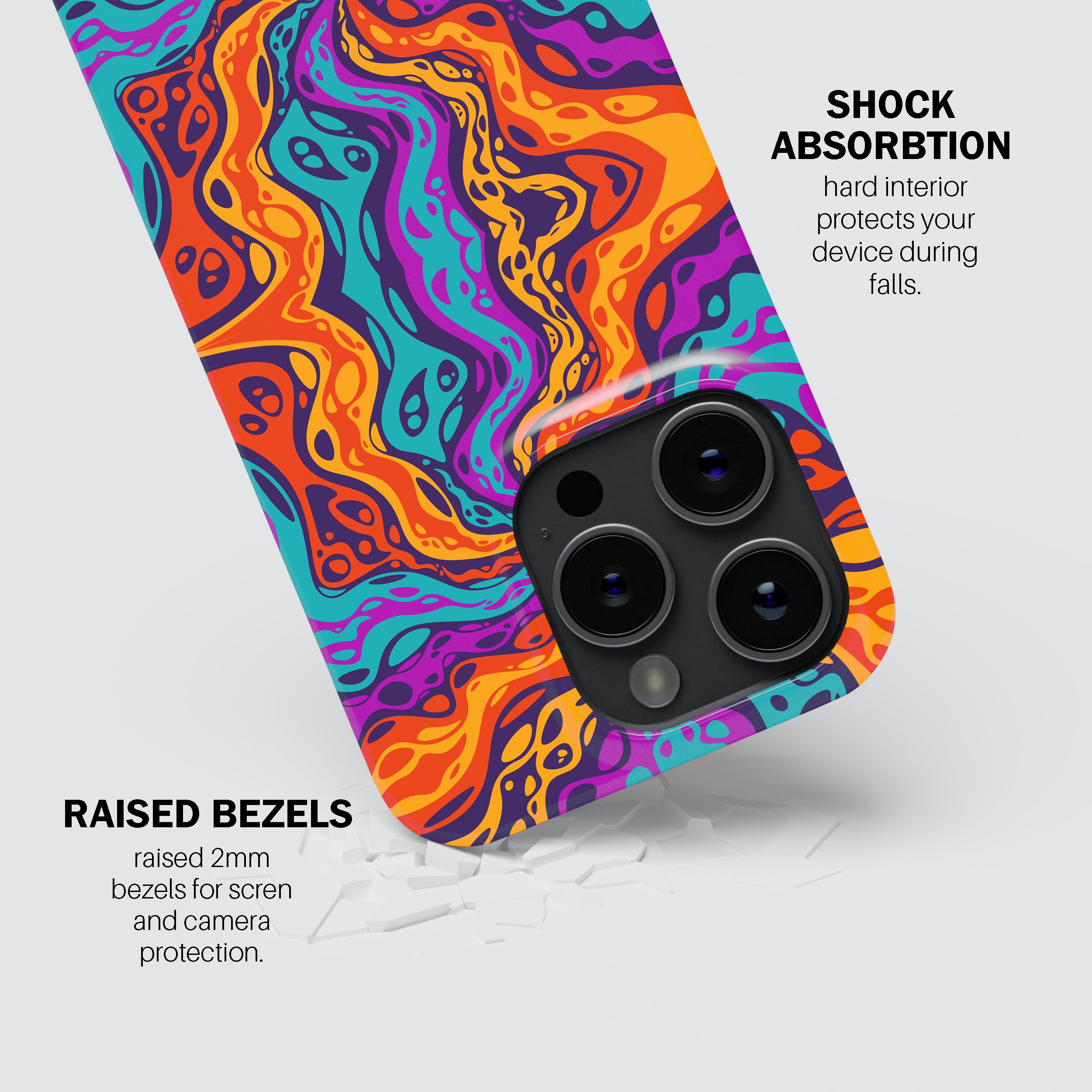 Lava Wave Swirl Phone Cover