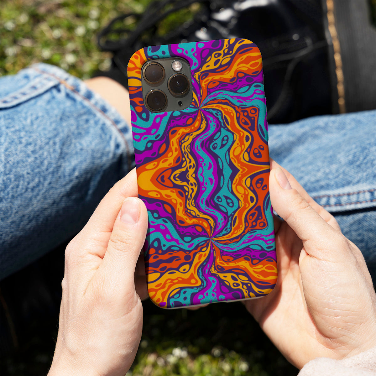 Lava Wave Swirl Phone Cover