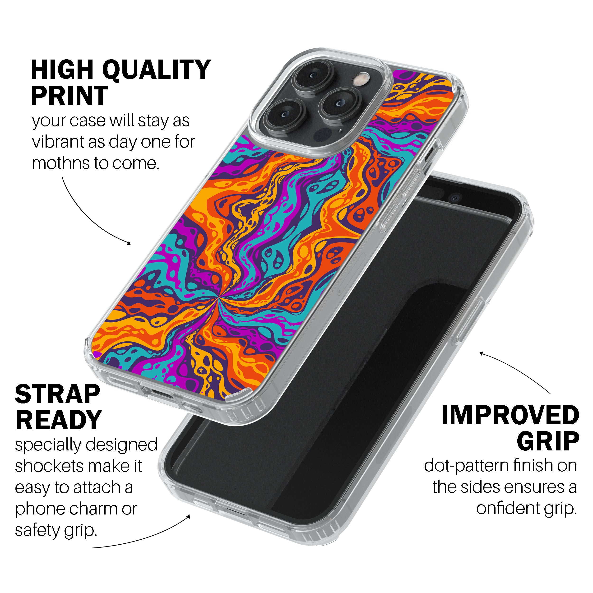 Lava Wave Swirl Phone Cover