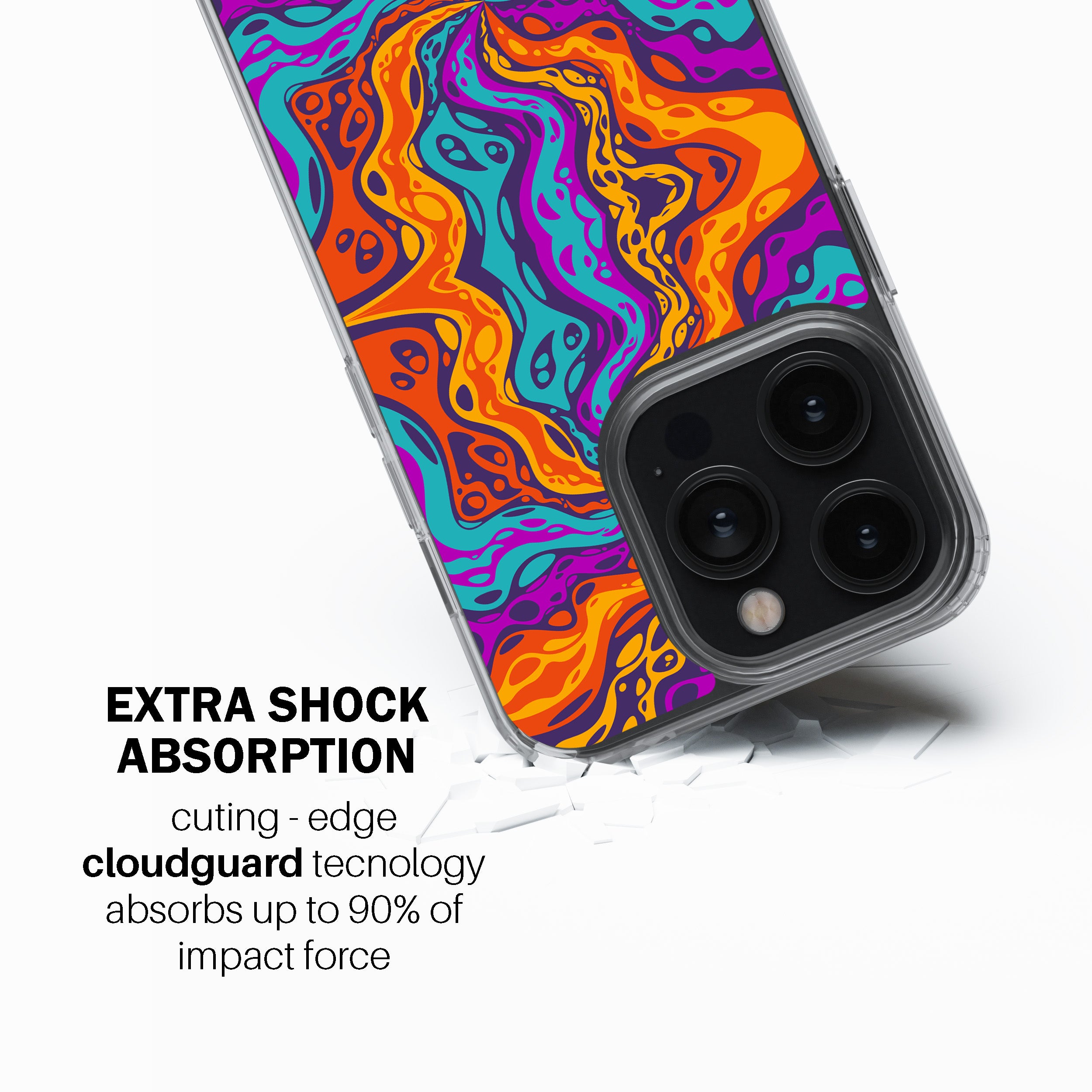 Lava Wave Swirl Phone Cover