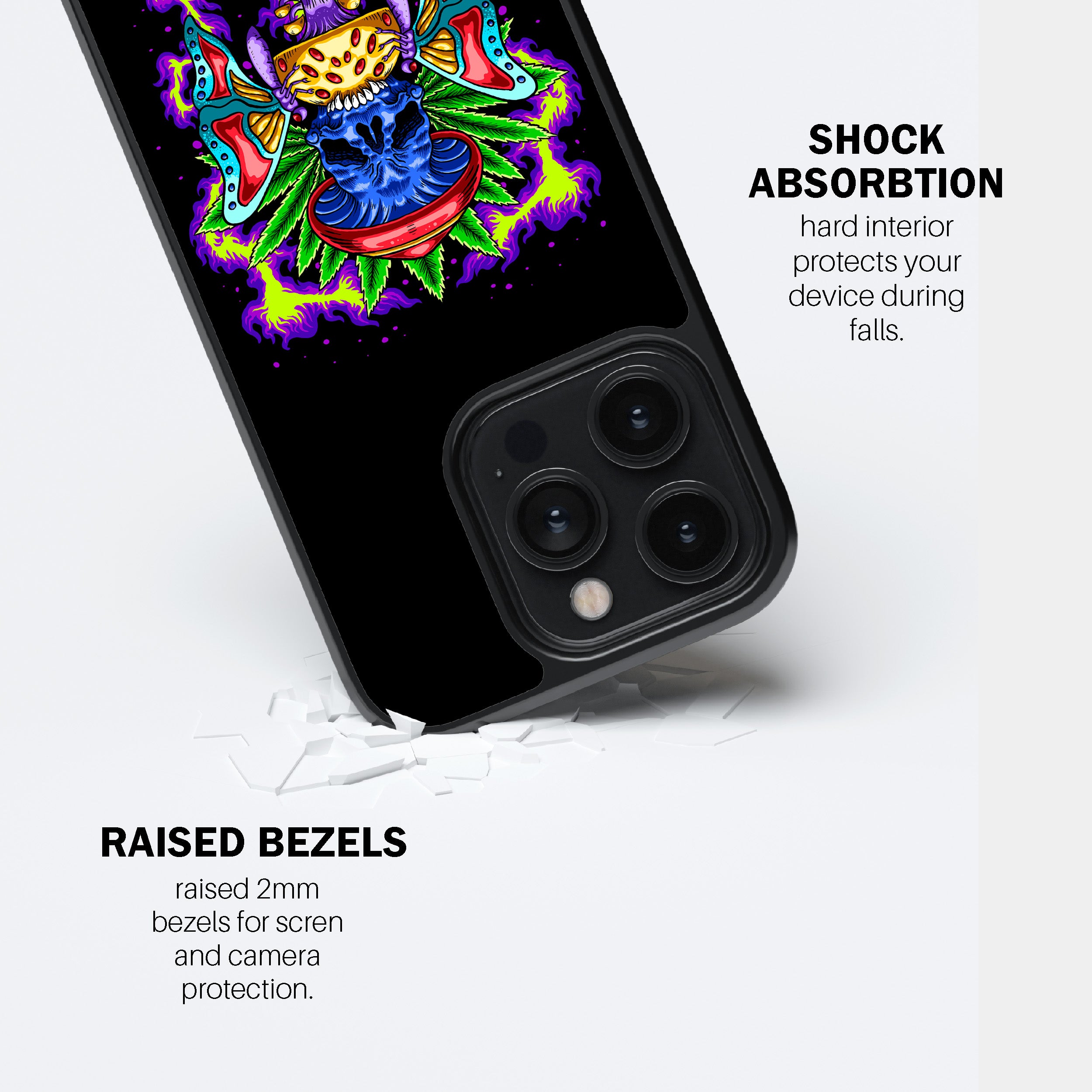 Psychedelic Skull Shroom Phone Cover