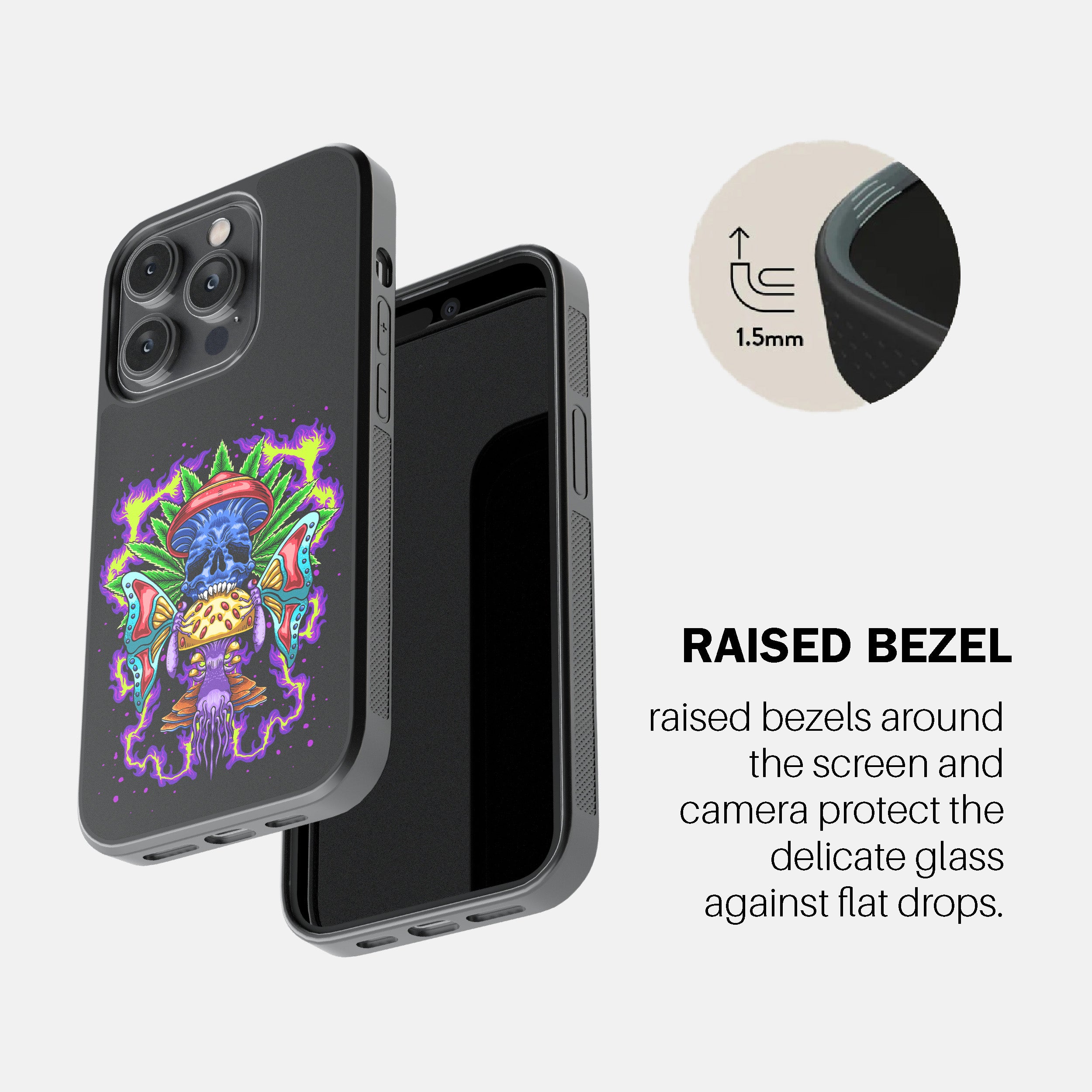 Psychedelic Skull Shroom Phone Cover