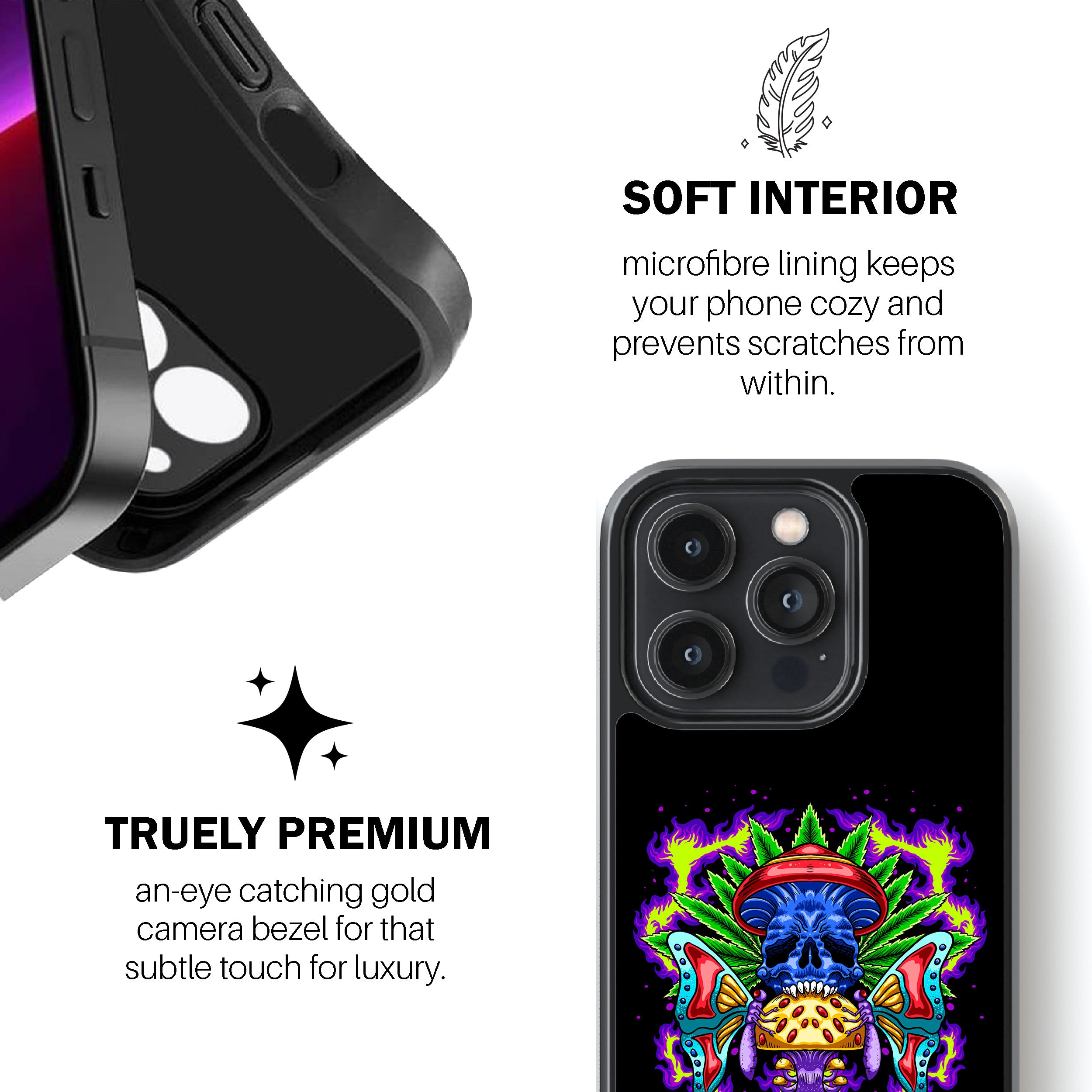 Psychedelic Skull Shroom Phone Cover