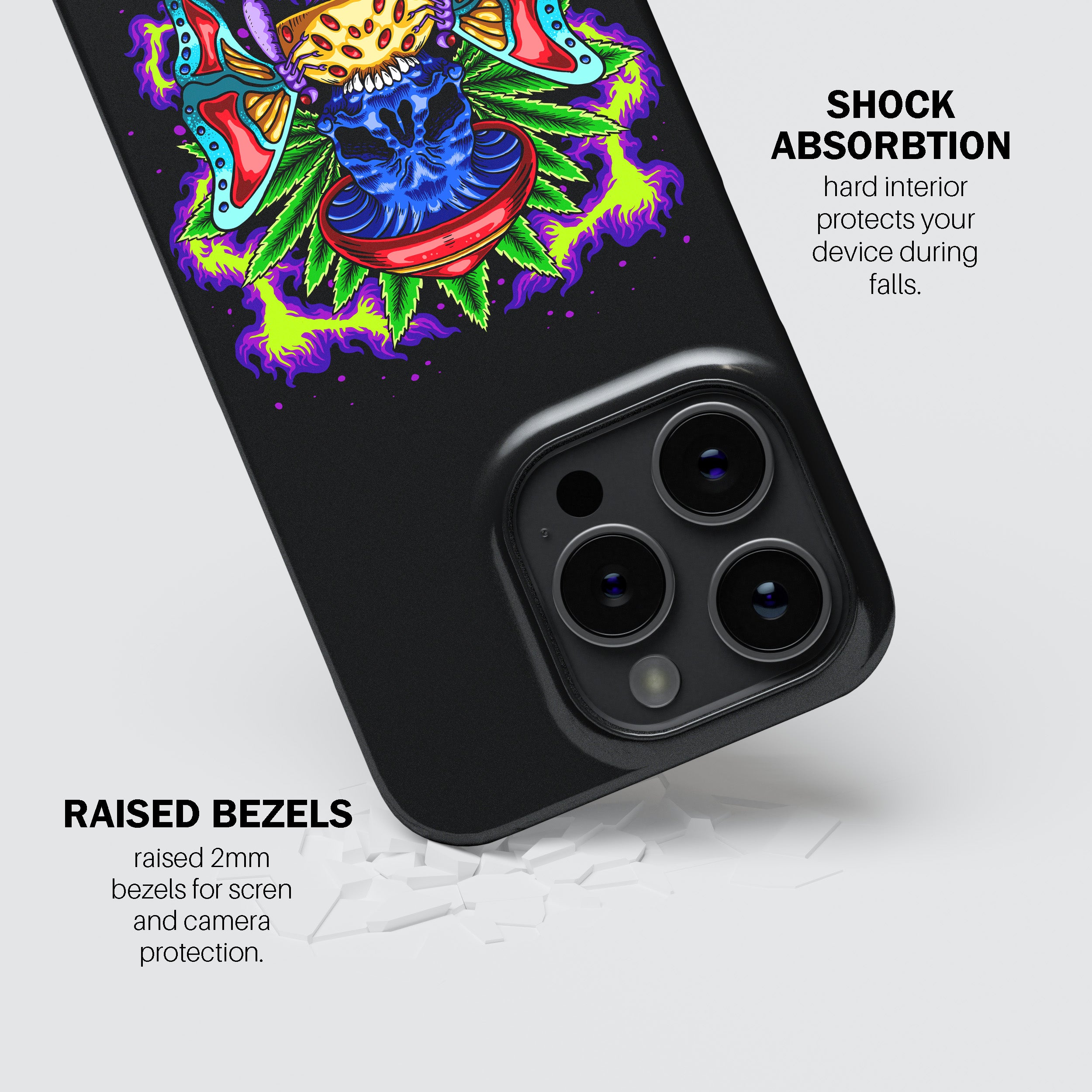 Psychedelic Skull Shroom Phone Cover