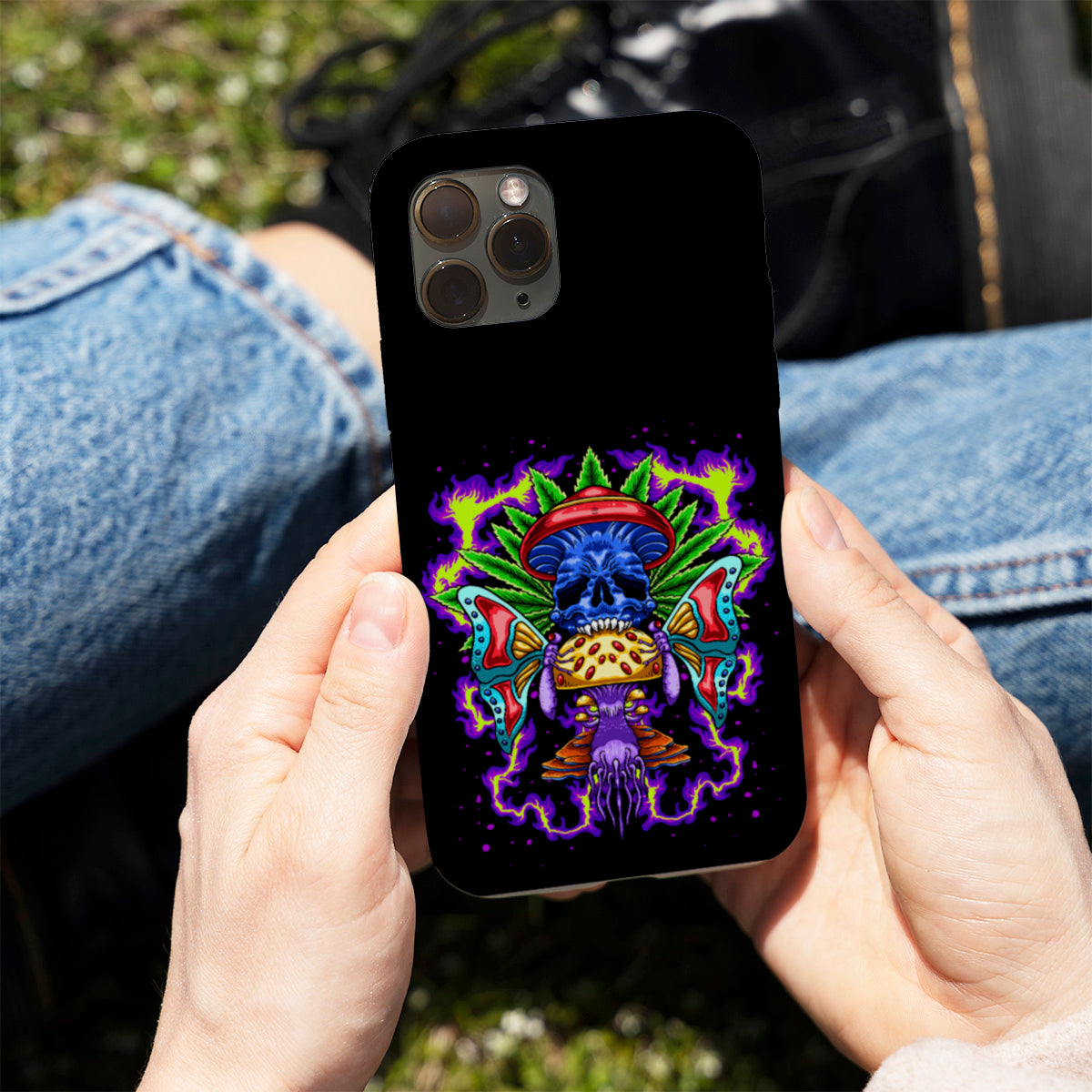 Psychedelic Skull Shroom Phone Cover