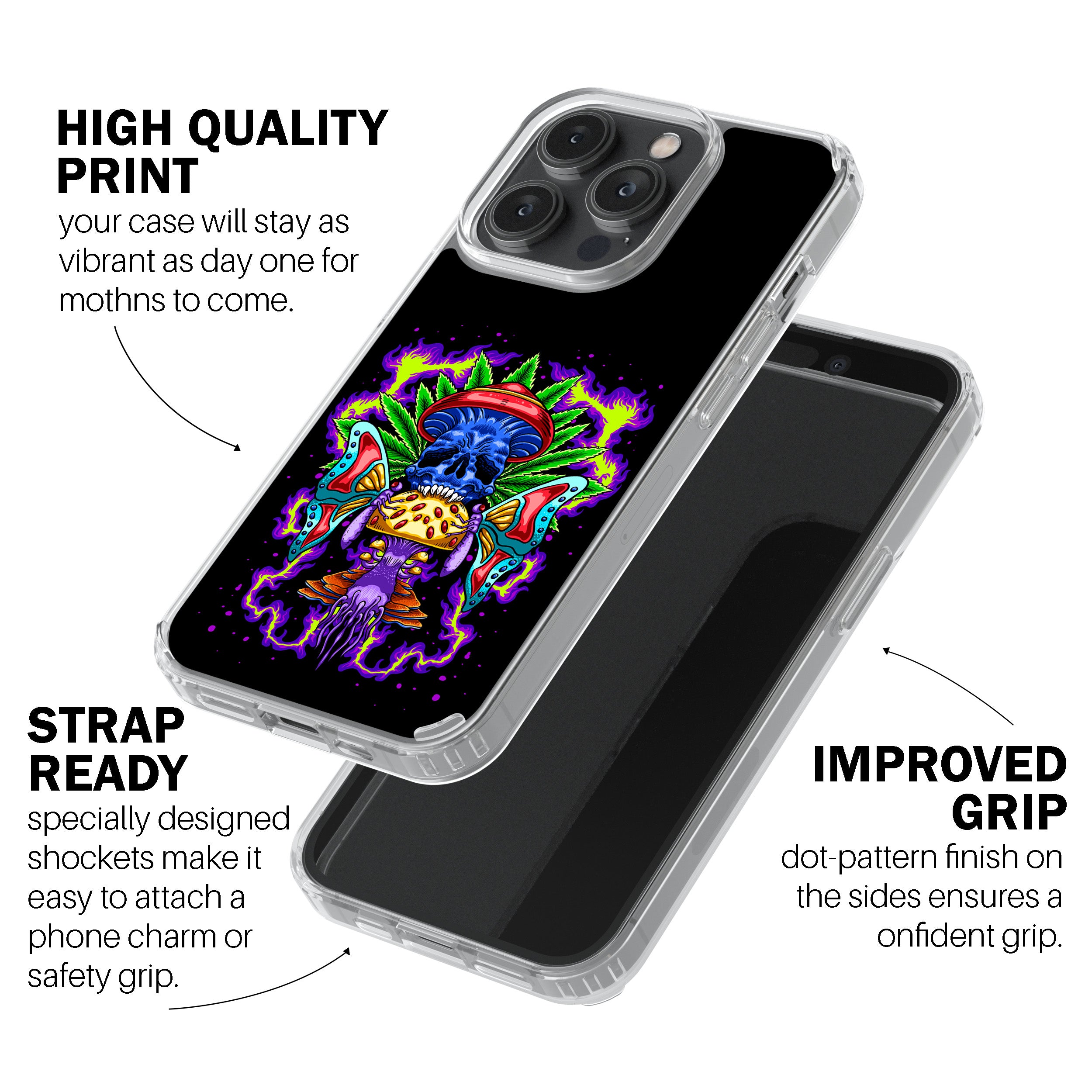 Psychedelic Skull Shroom Phone Cover
