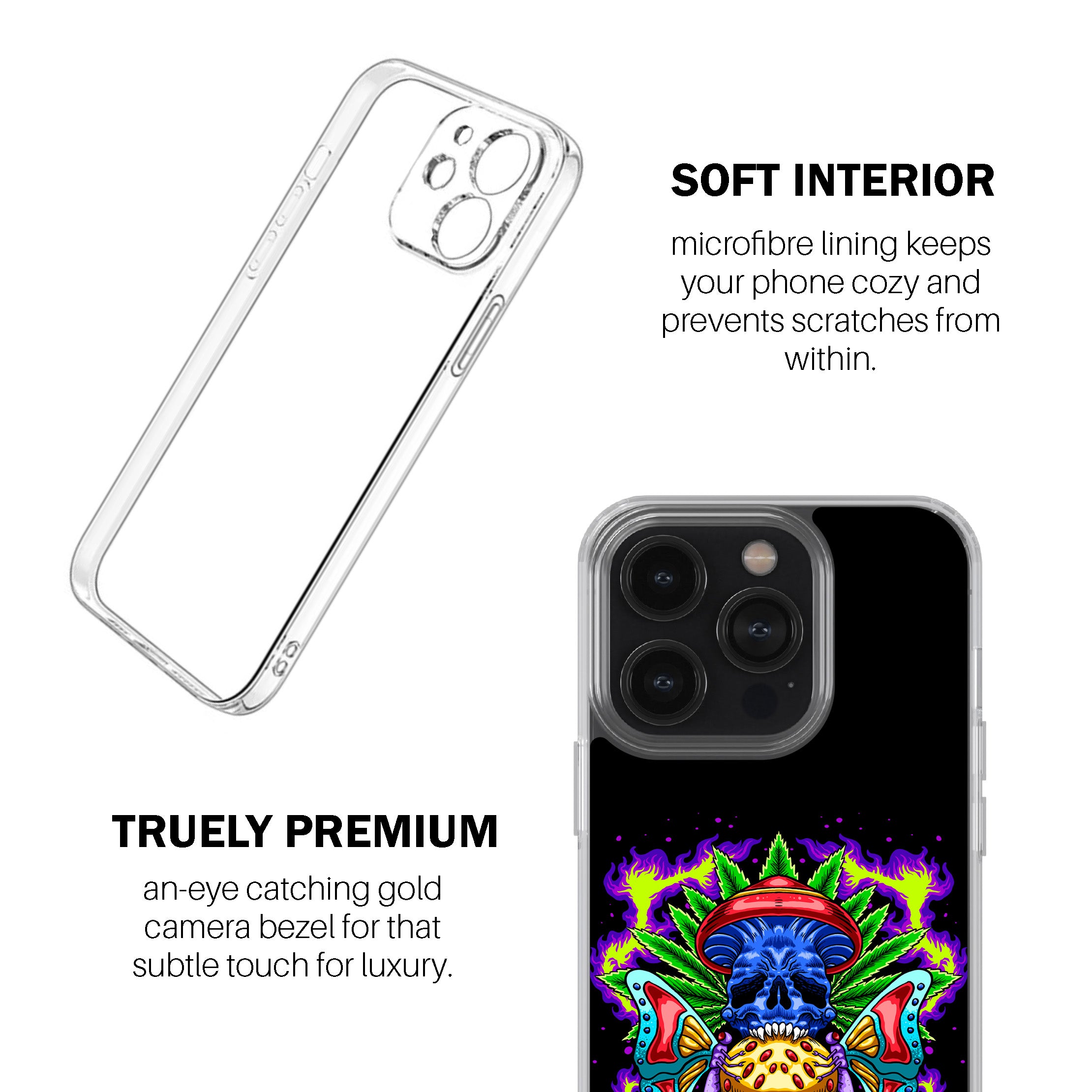 Psychedelic Skull Shroom Phone Cover