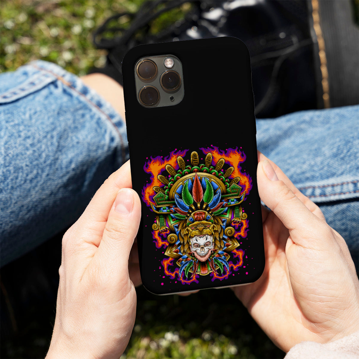 Aztec Flame Warrior Phone Cover