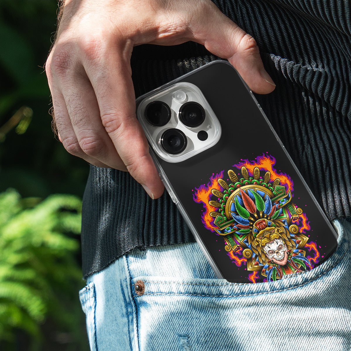 Aztec Flame Warrior Phone Cover