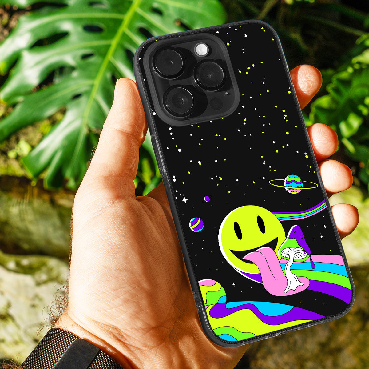 Neon Shroomscape Phone Cover