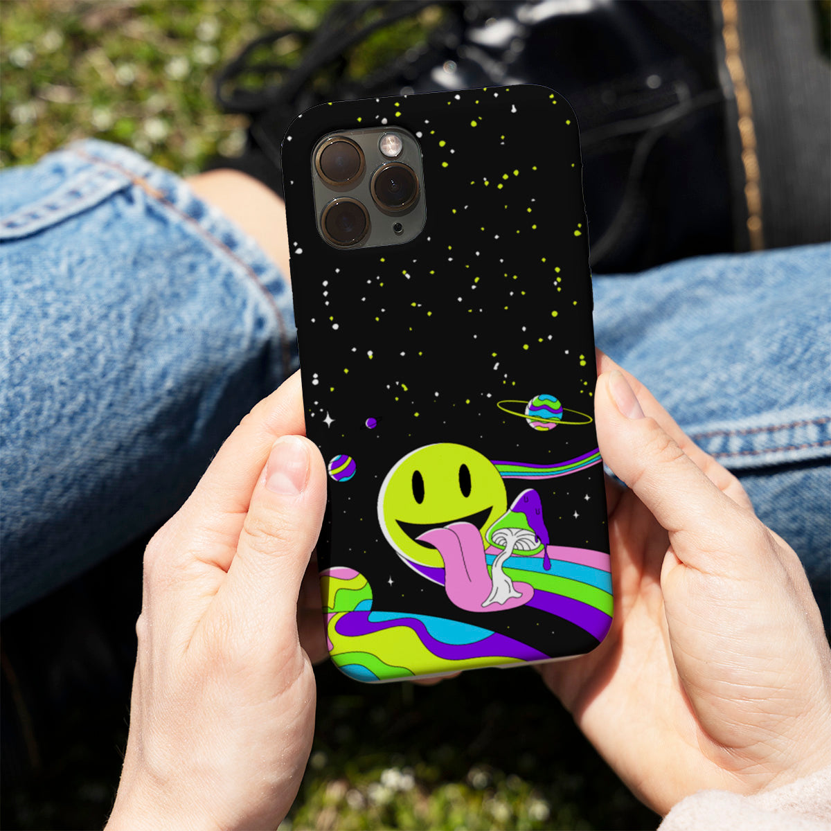 Neon Shroomscape Phone Cover