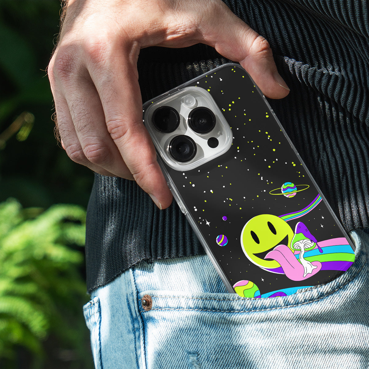 Neon Shroomscape Phone Cover