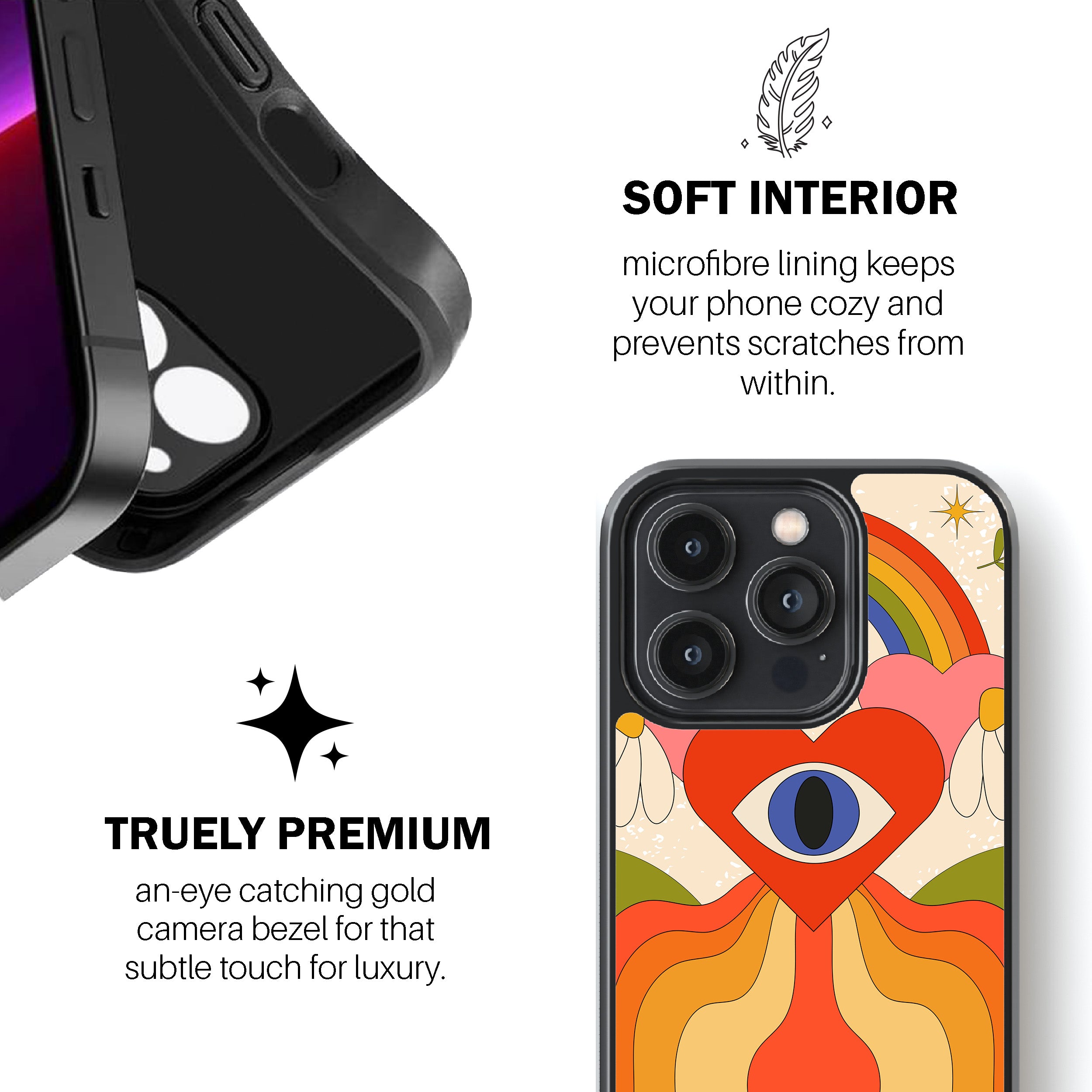 Charcoal Luxe Drape Phone Cover