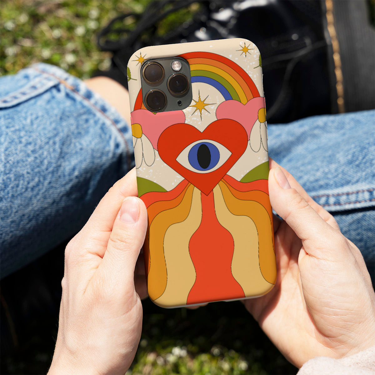 Charcoal Luxe Drape Phone Cover