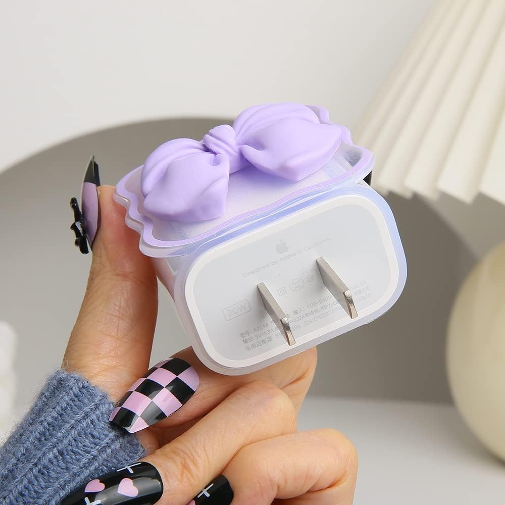 3D Bow Tie Charger Case & Cable Protector (18W/20W)