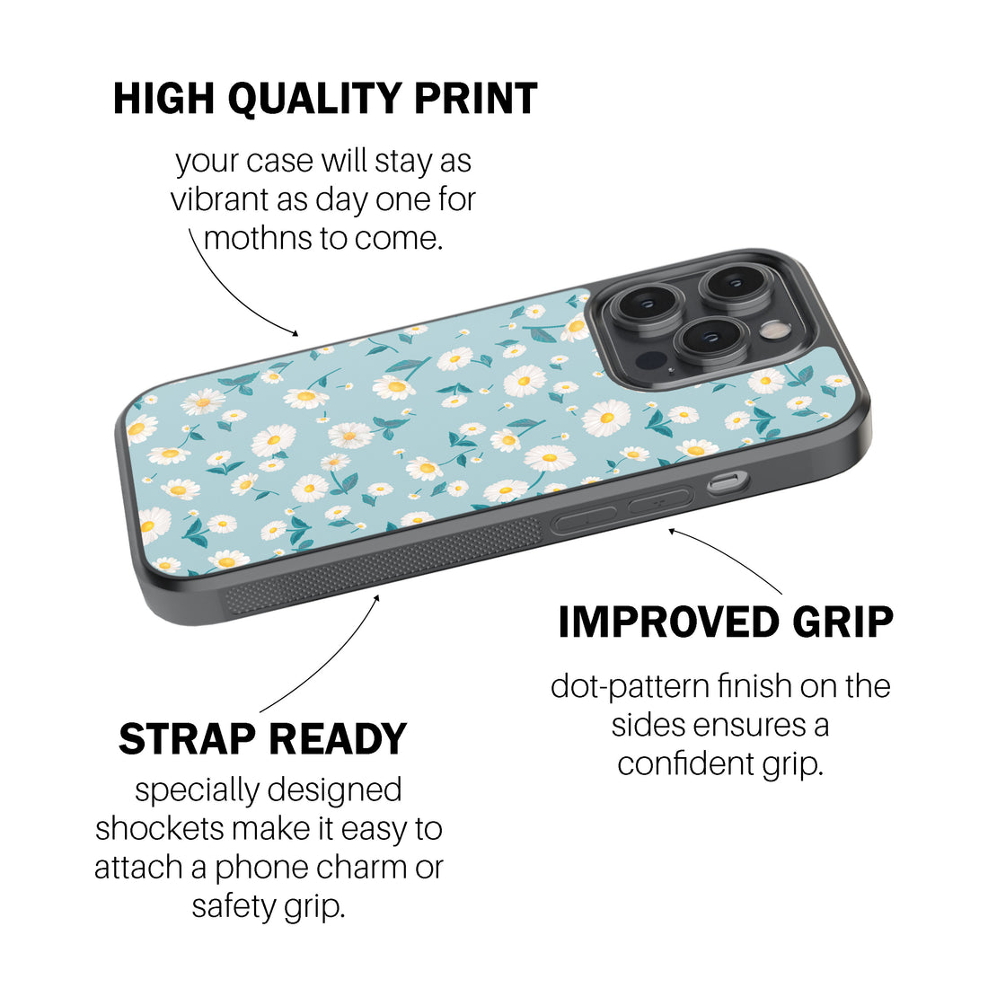 Blue Daisy Delight Phone Cover