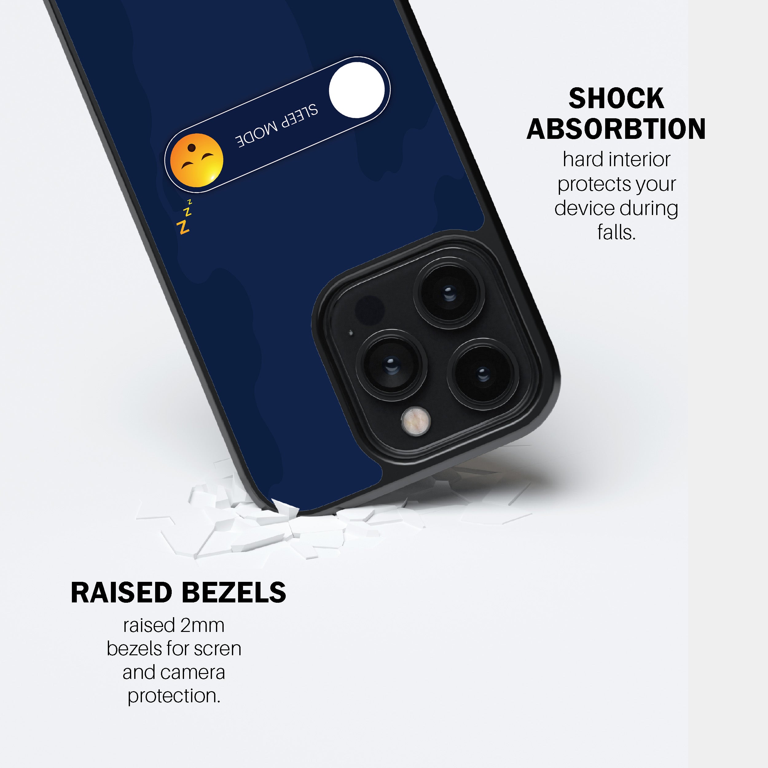 Sleep Mode With Emoji Phone Cover