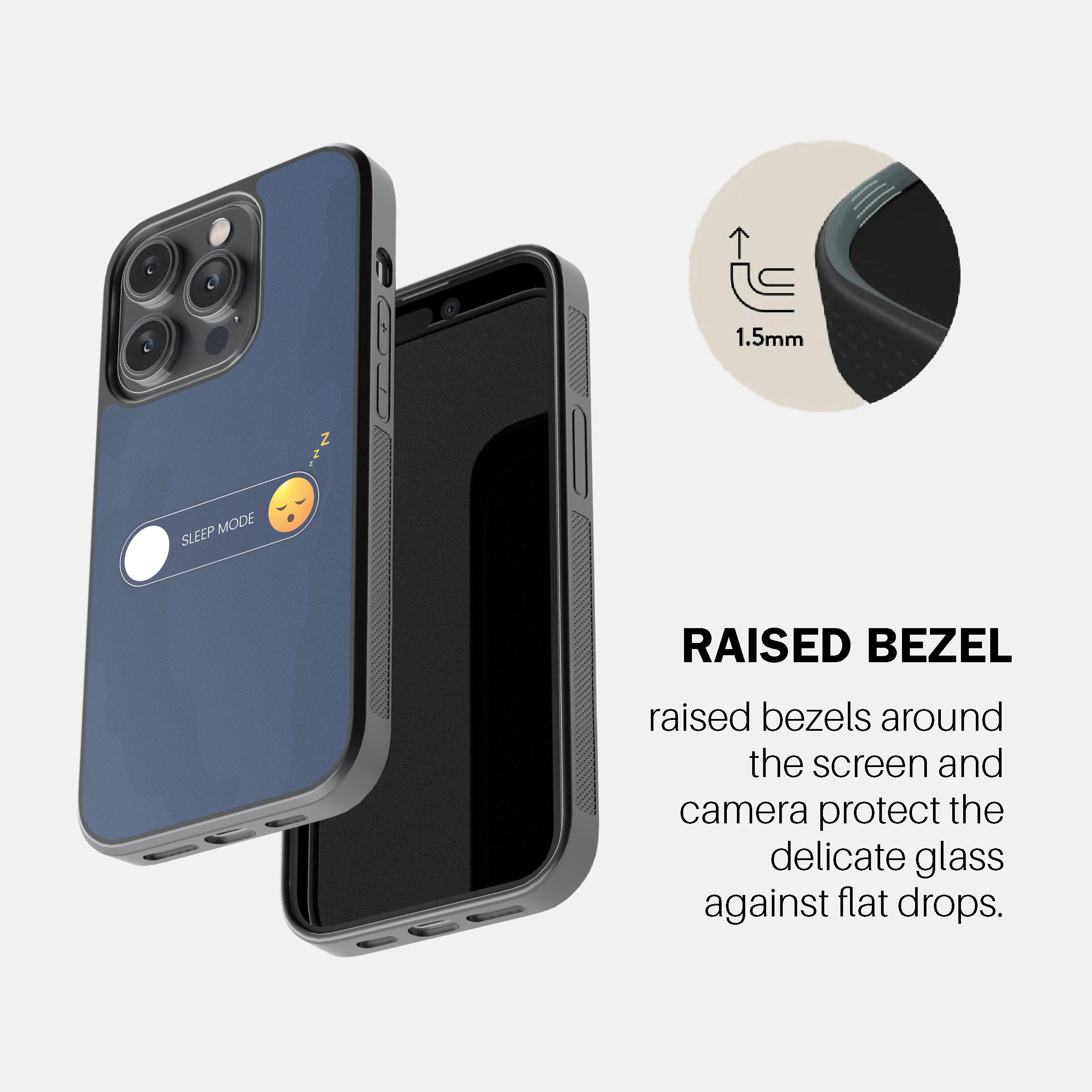 Sleep Mode With Emoji Phone Cover