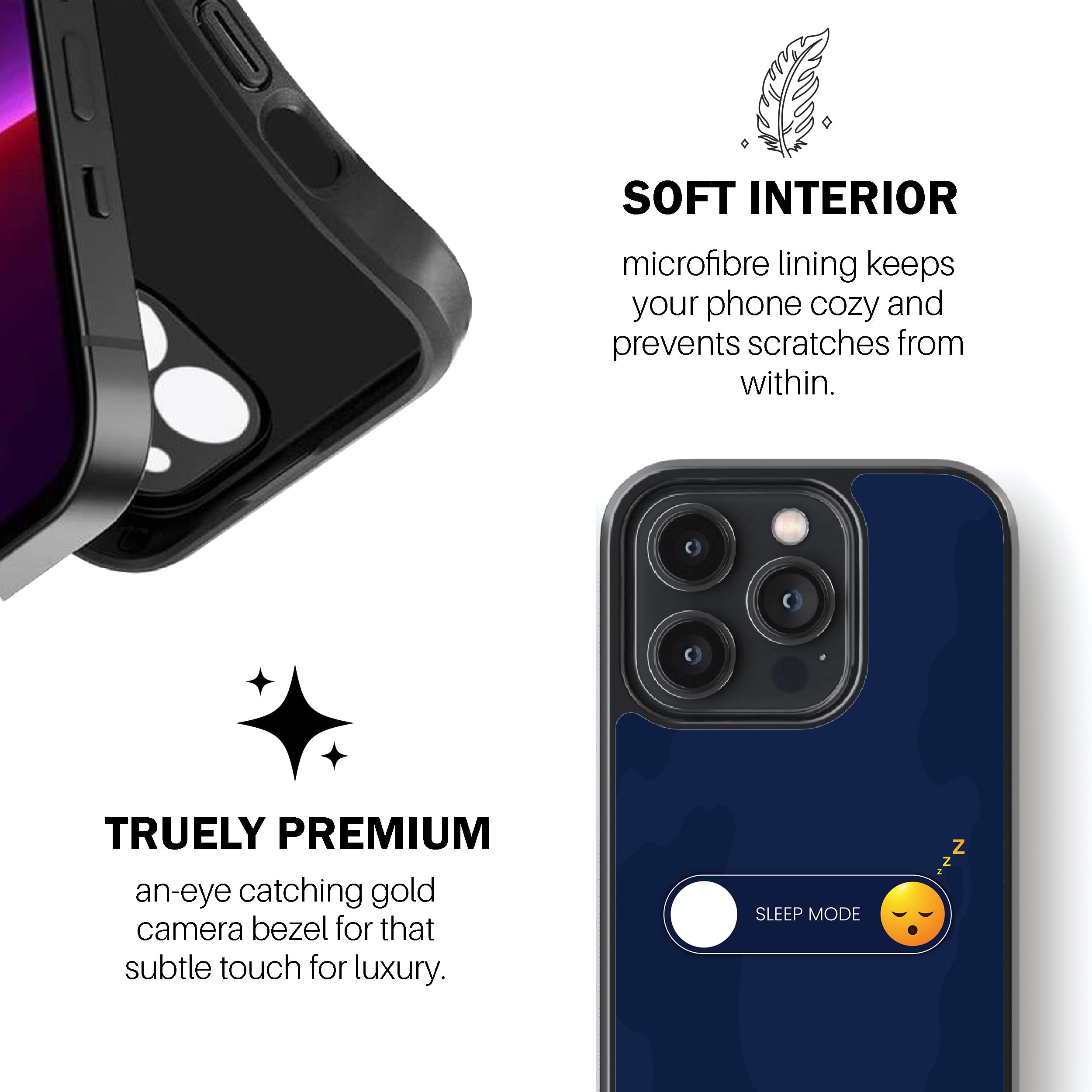 Sleep Mode With Emoji Phone Cover