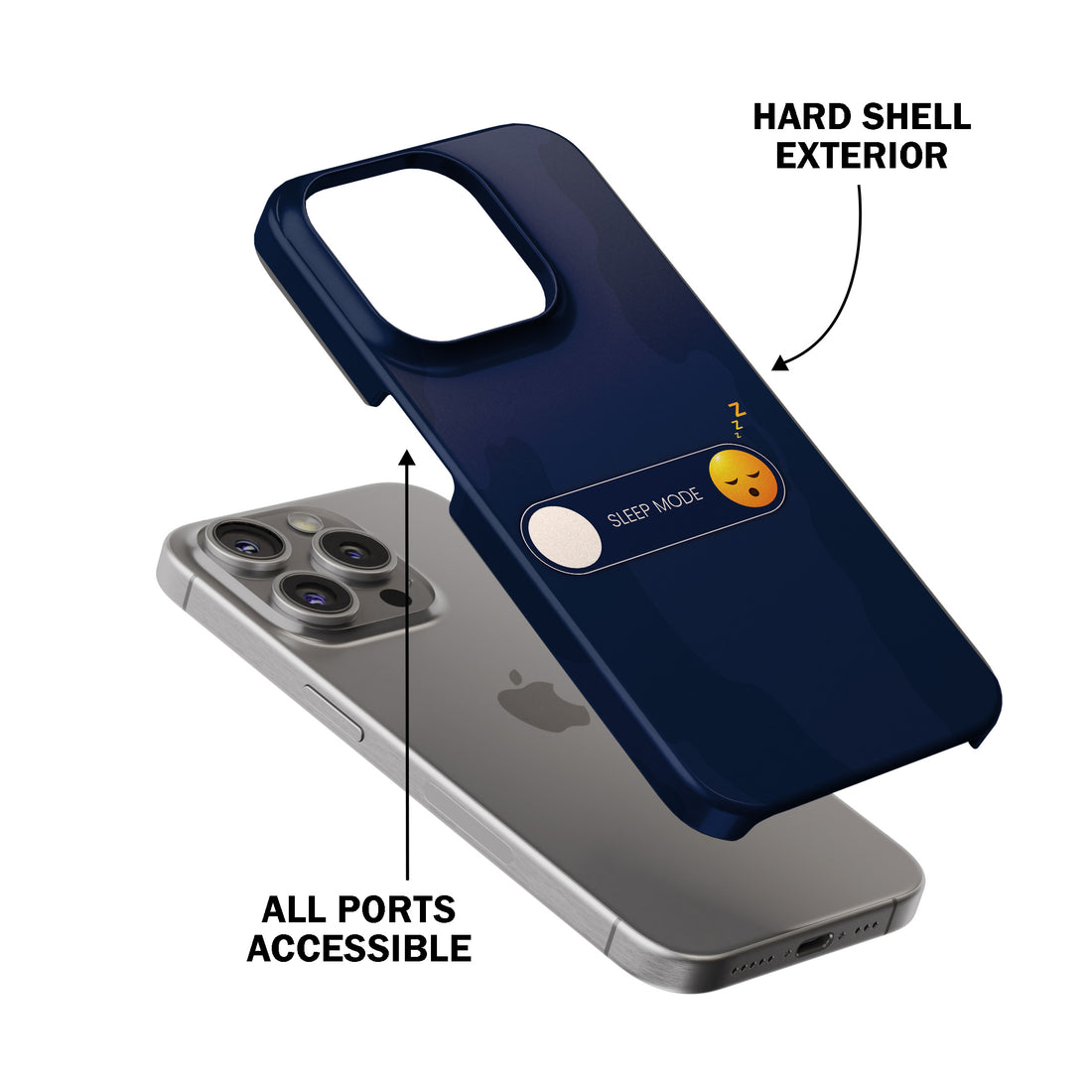 Sleep Mode With Emoji Phone Cover