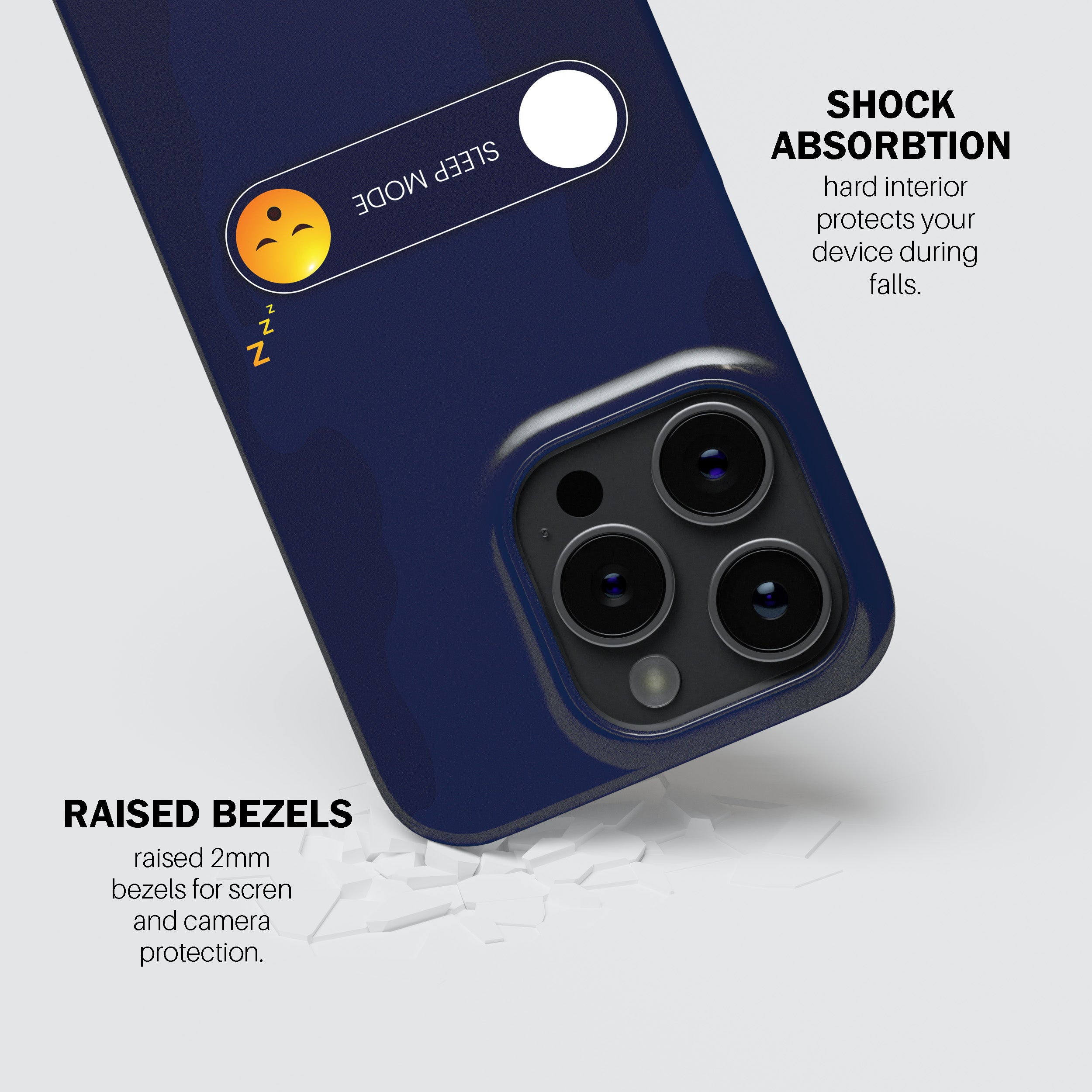 Sleep Mode With Emoji Phone Cover