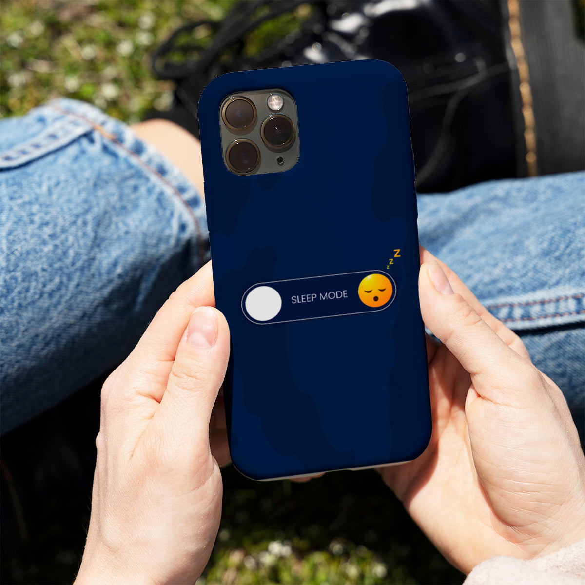Sleep Mode With Emoji Phone Cover