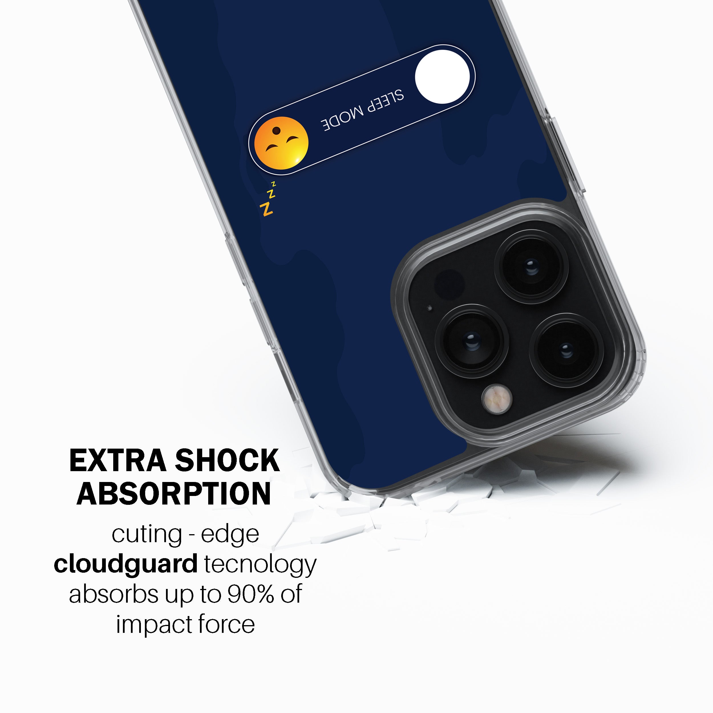 Sleep Mode With Emoji Phone Cover