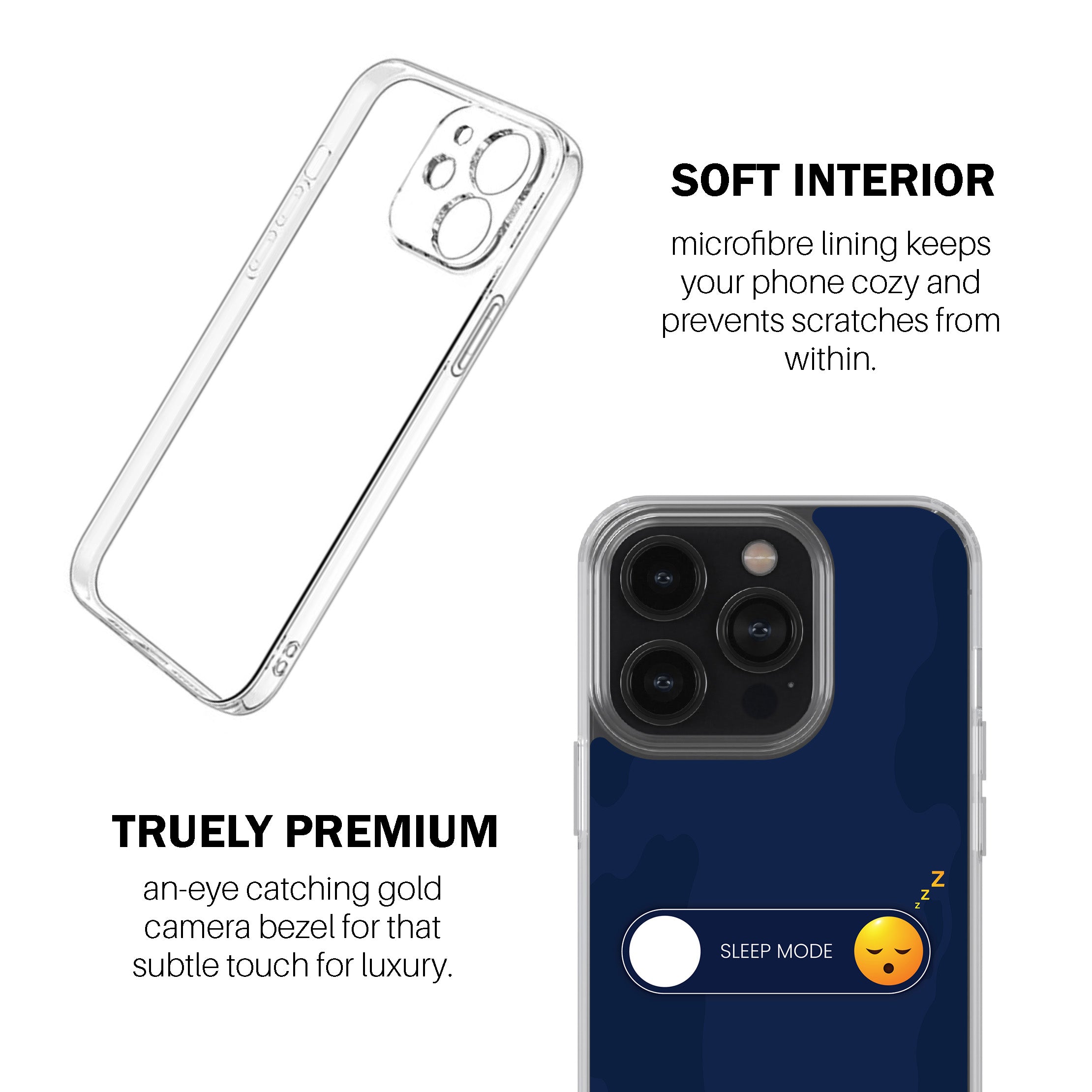 Sleep Mode With Emoji Phone Cover