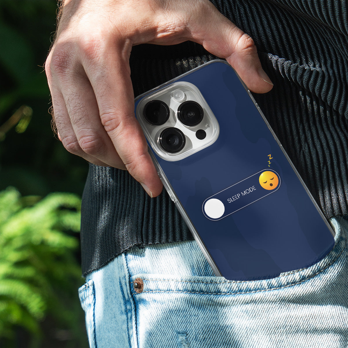 Sleep Mode With Emoji Phone Cover