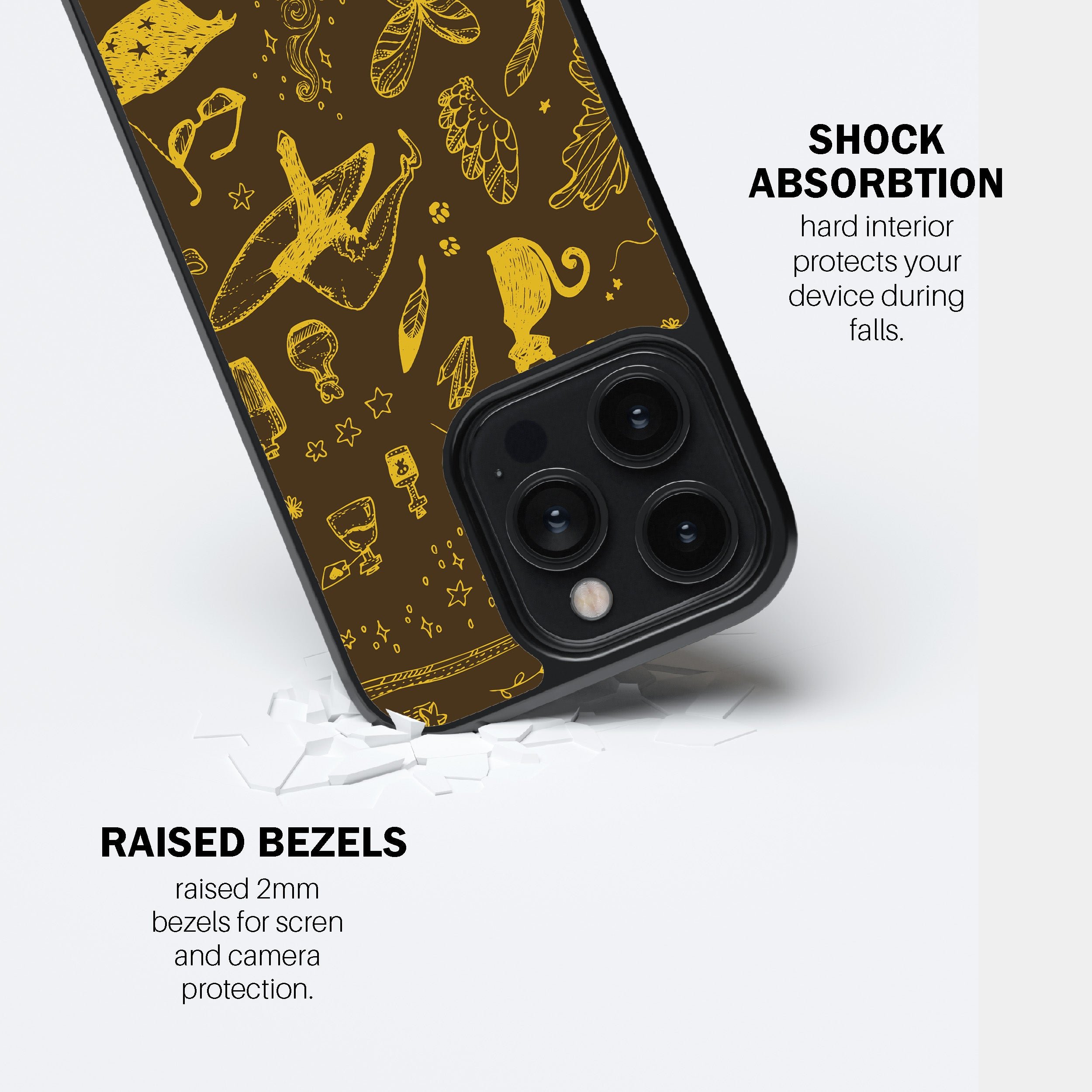 Golden Nature Sketch Phone Cover