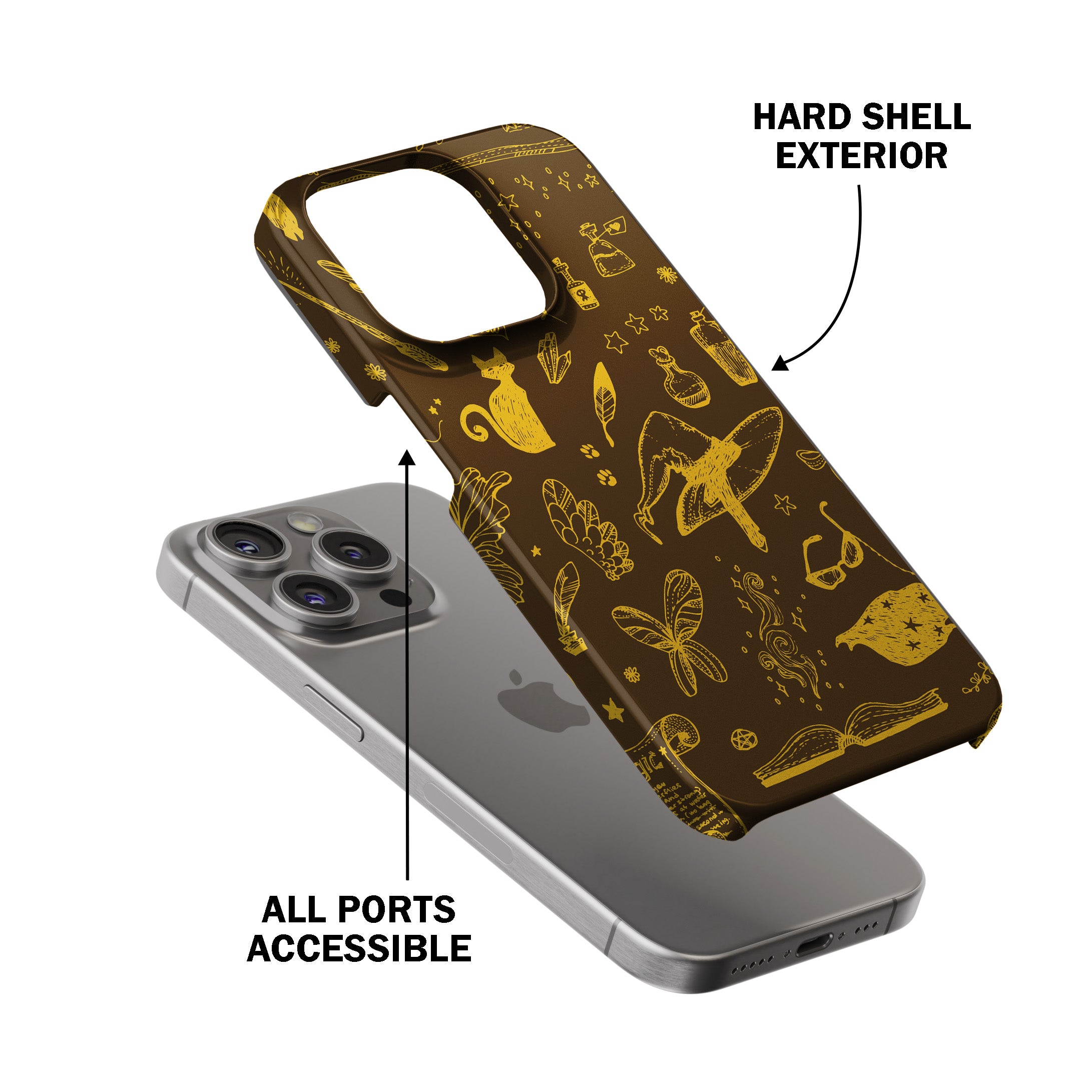 Golden Nature Sketch Phone Cover
